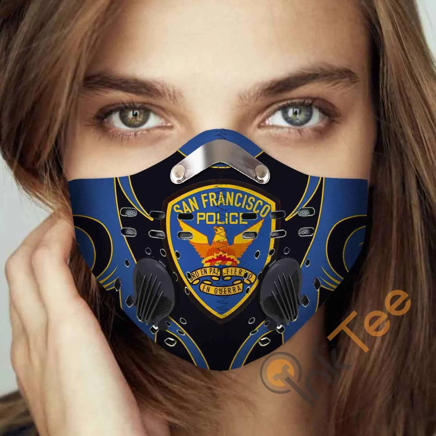 San Francisco Police Department Filter Activated Carbon Pm 2.5 Fm Sku 3470 Face Mask