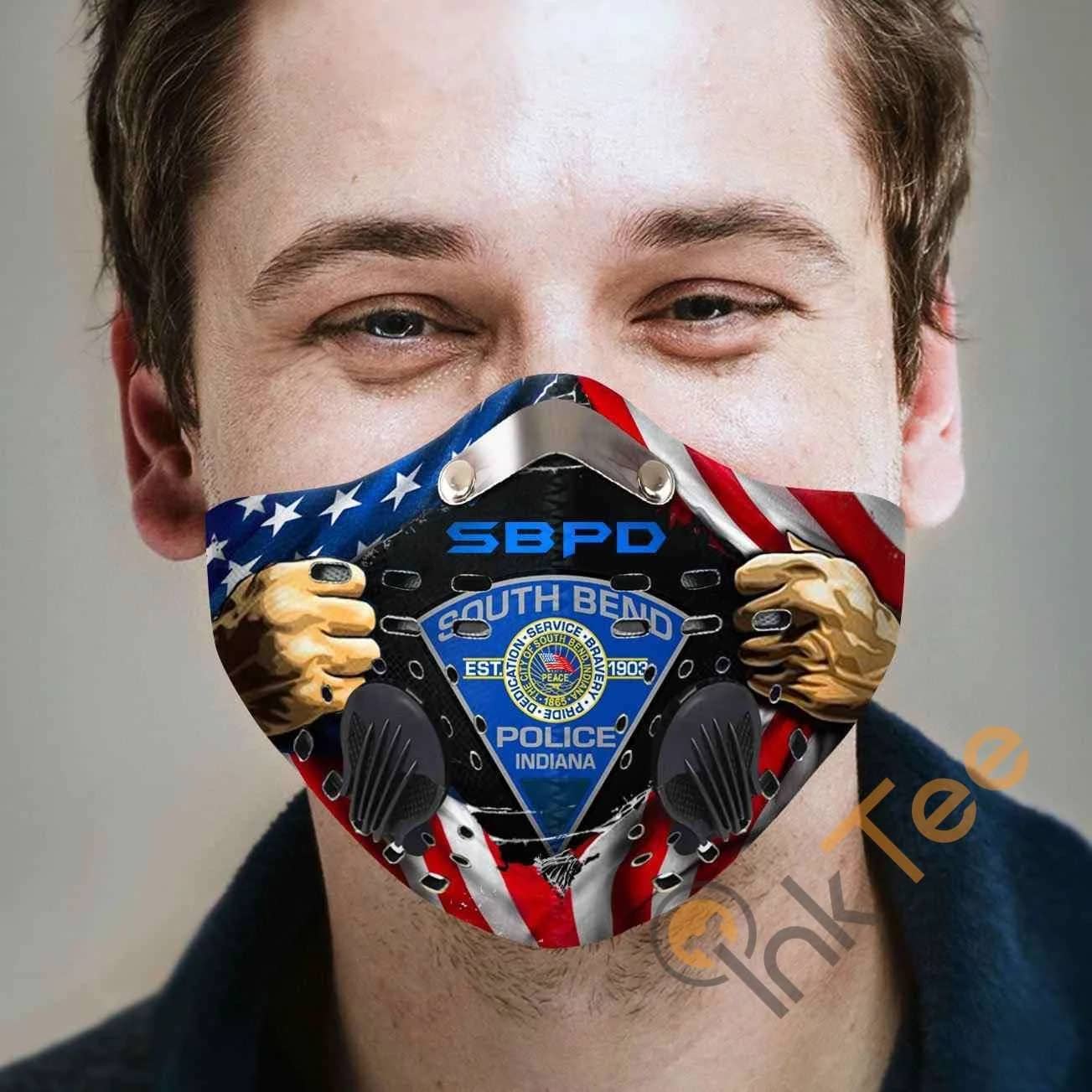 South Bend Police Department Filter Activated Carbon Pm 2.5 Fm Sku 2336 Face Mask