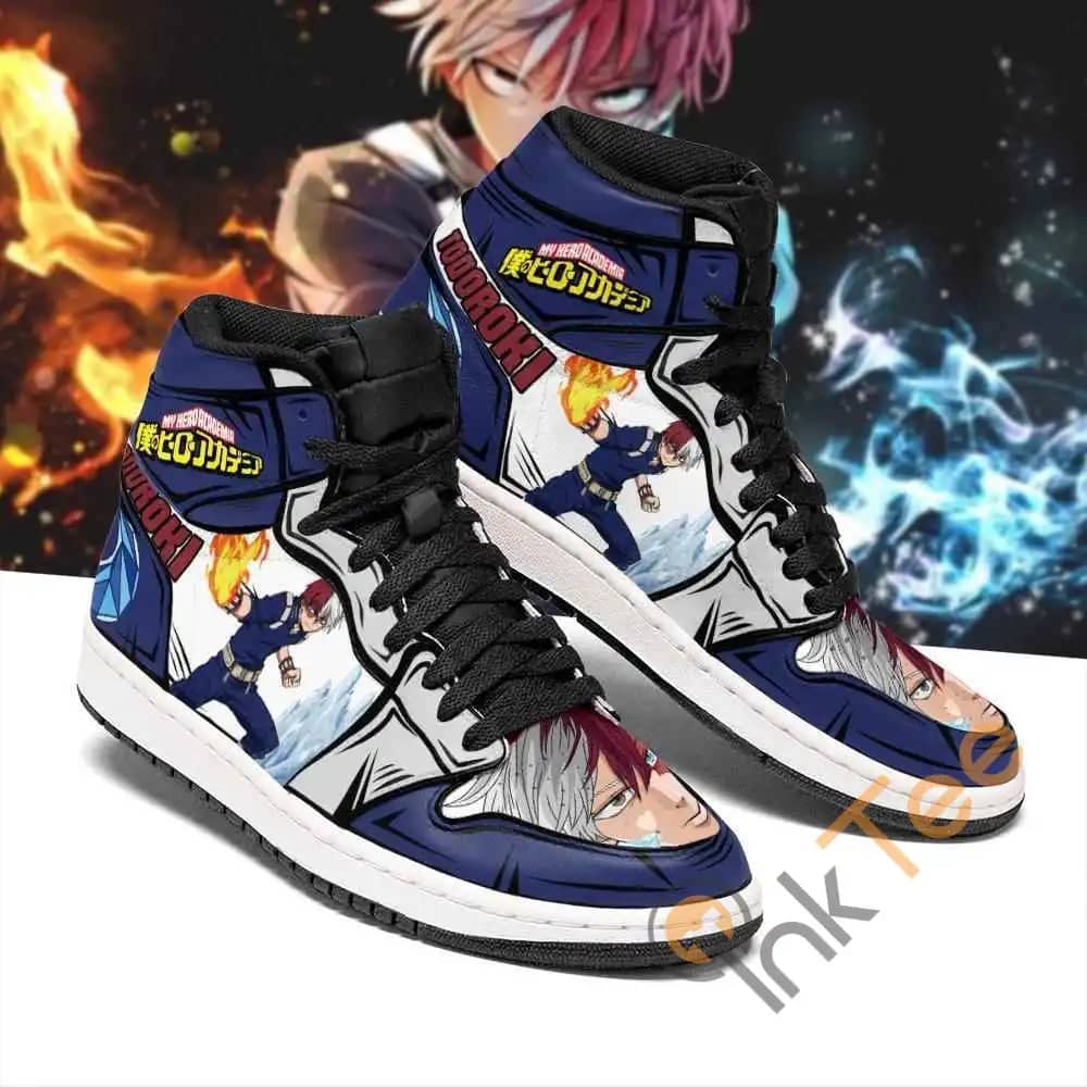 Todoroki Shoto Custom My Hero Academia Sneakers Anime Air Jordan Shoes