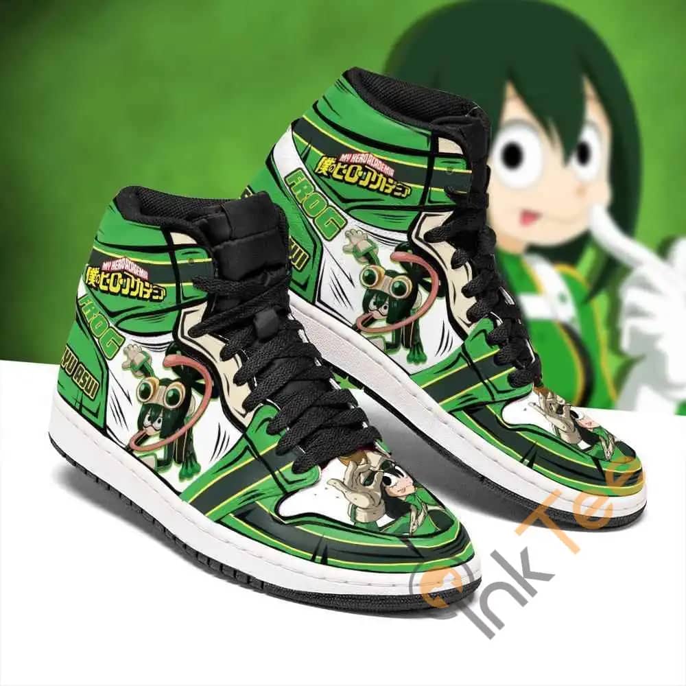 Tsuyu Asui Skill My Hero Academia Sneakers Anime Air Jordan Shoes