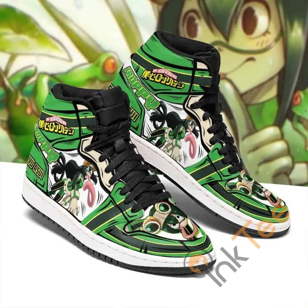 Tsuyu Froppy Custom My Hero Academia Sneakers Anime Air Jordan Shoes