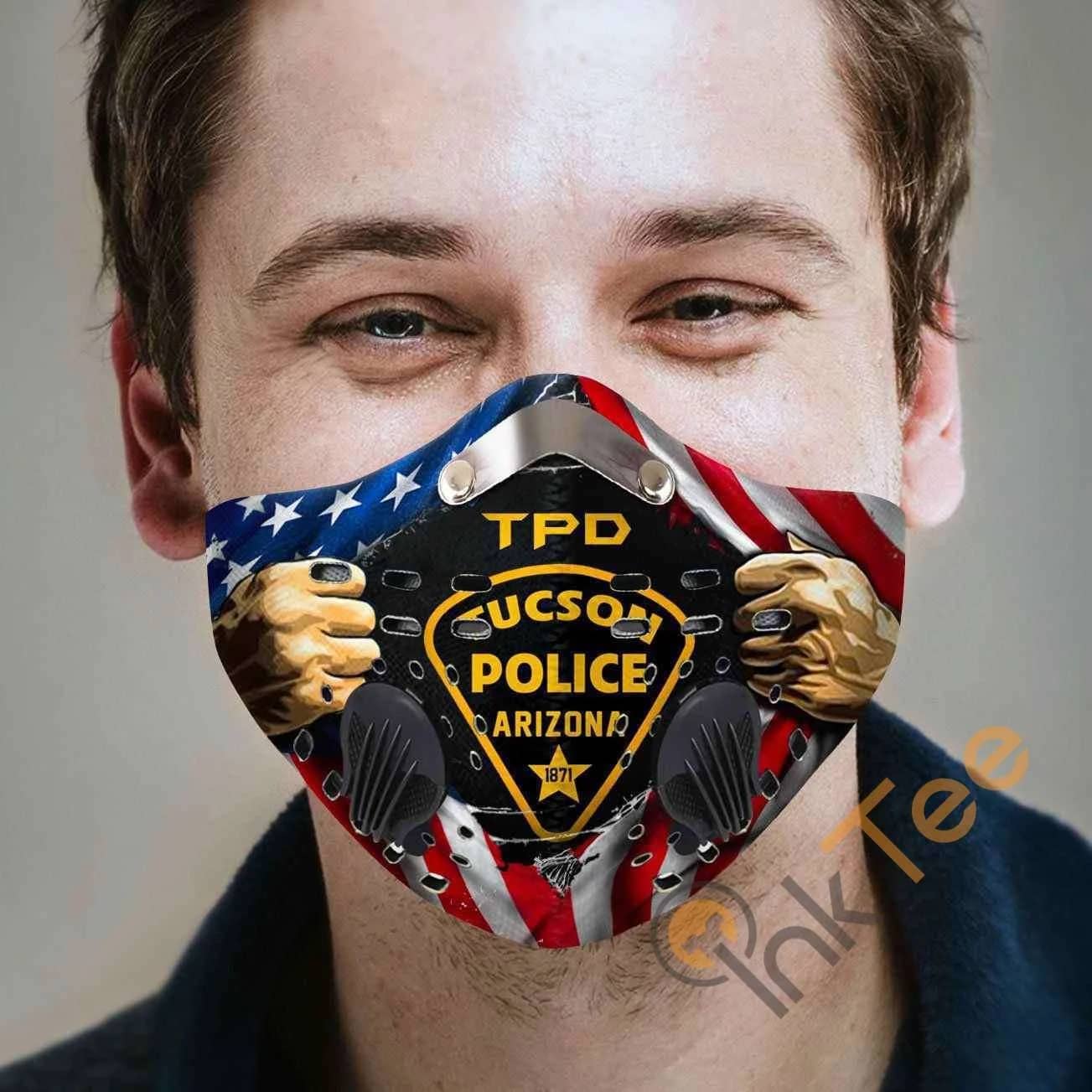 Tucson Police Department Filter Activated Carbon Pm 2.5 Fm Sku 2266 Face Mask