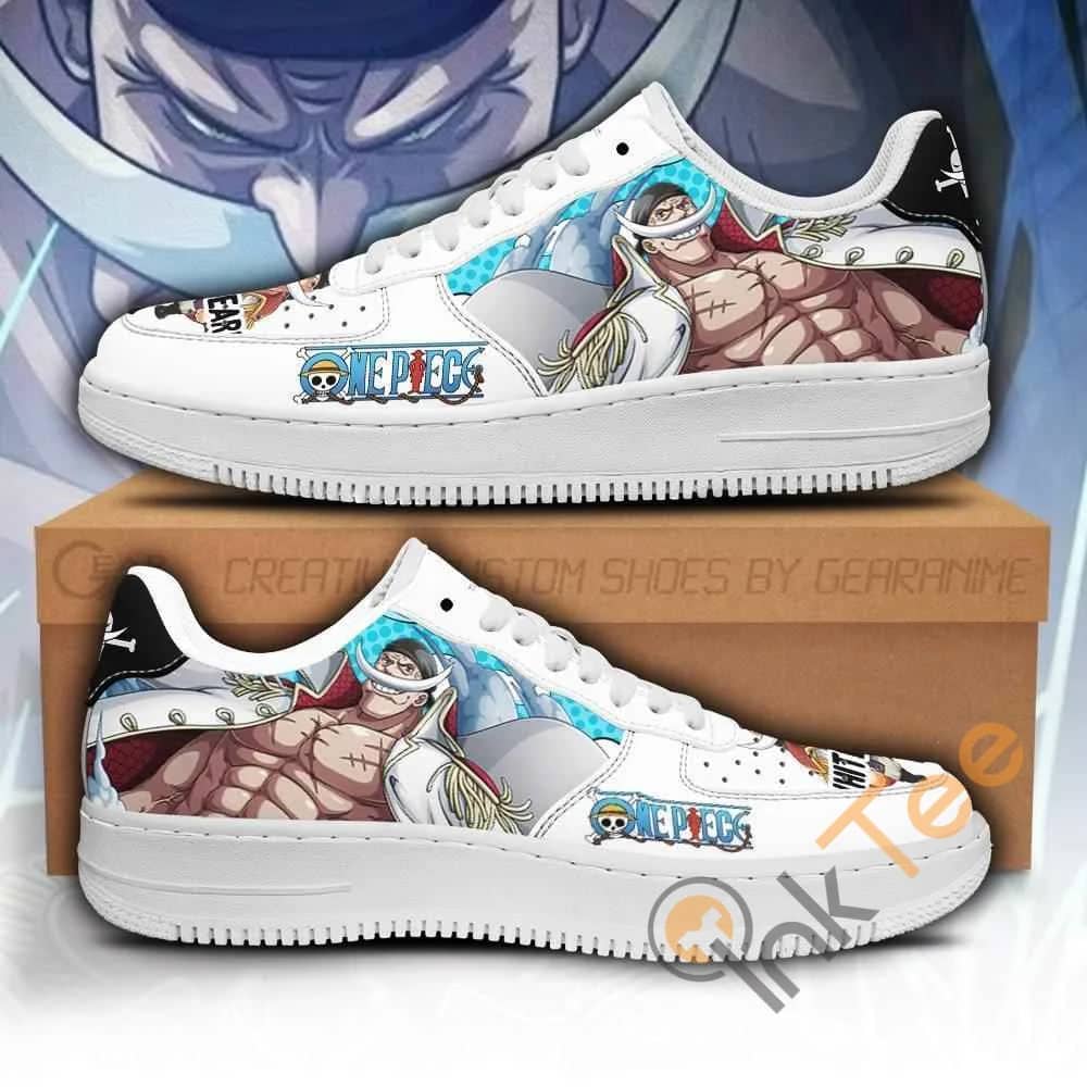 White Beard Custom One Piece Anime Nike Air Force Shoes
