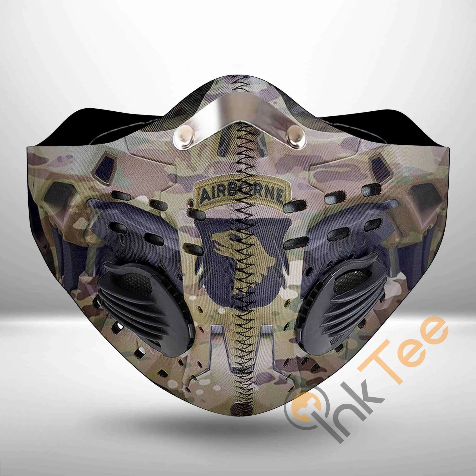 101st Airborne Division Mecha Filter Activated Carbon Pm 2.5 Face Mask