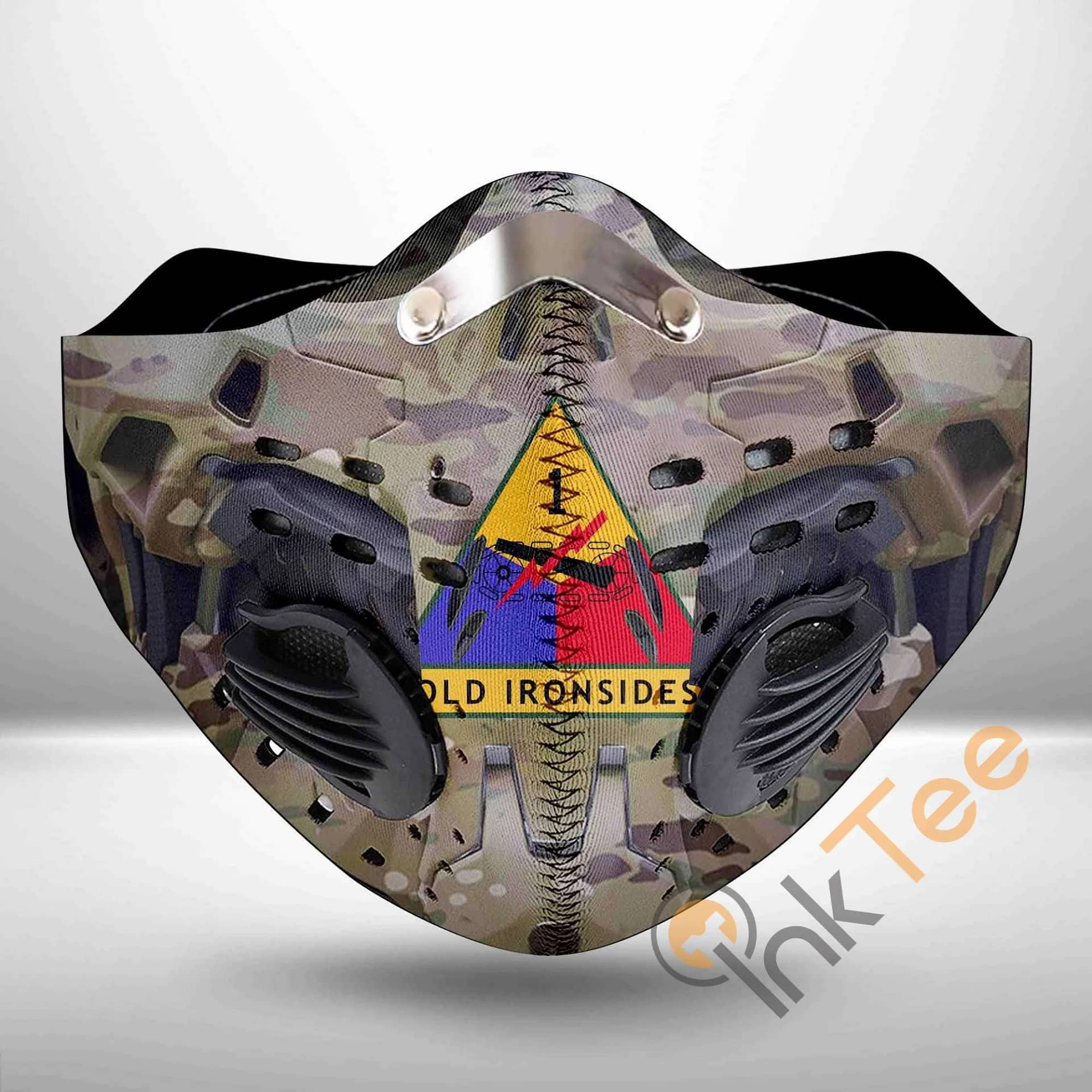 1st Armored Division Mecha Filter Activated Carbon Pm 2.5 Face Mask
