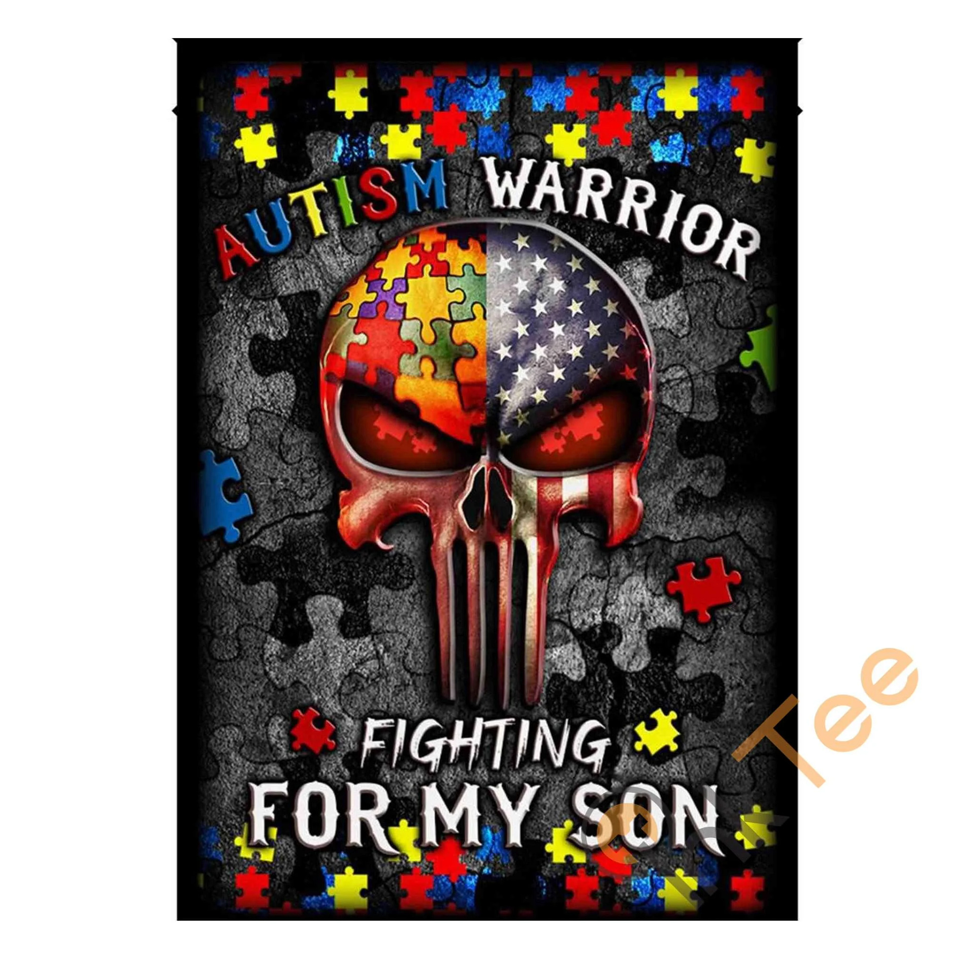 Autism Warrior Fighting For My Son Garden Flag
