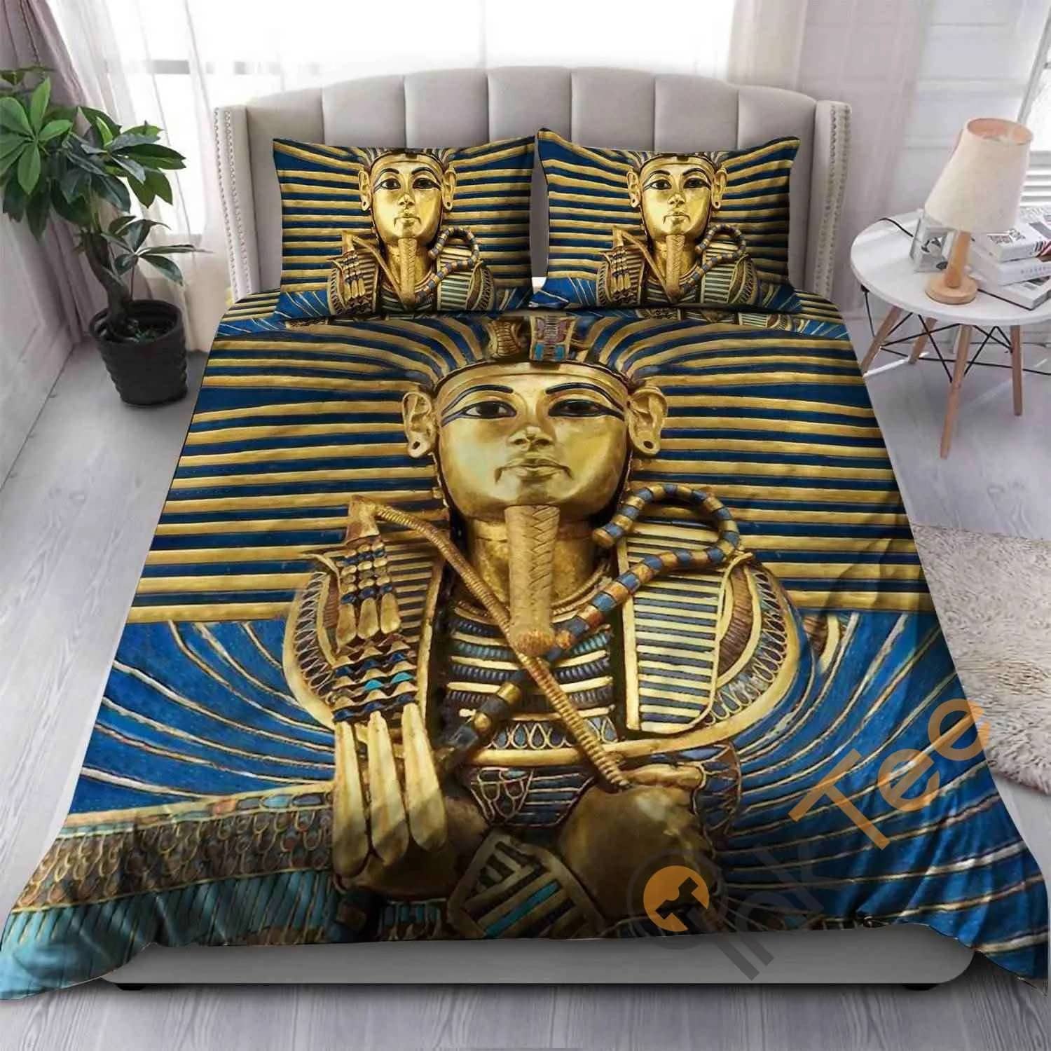 Custom 3D Ancient Egypt Pharaoh Quilt Bedding Sets