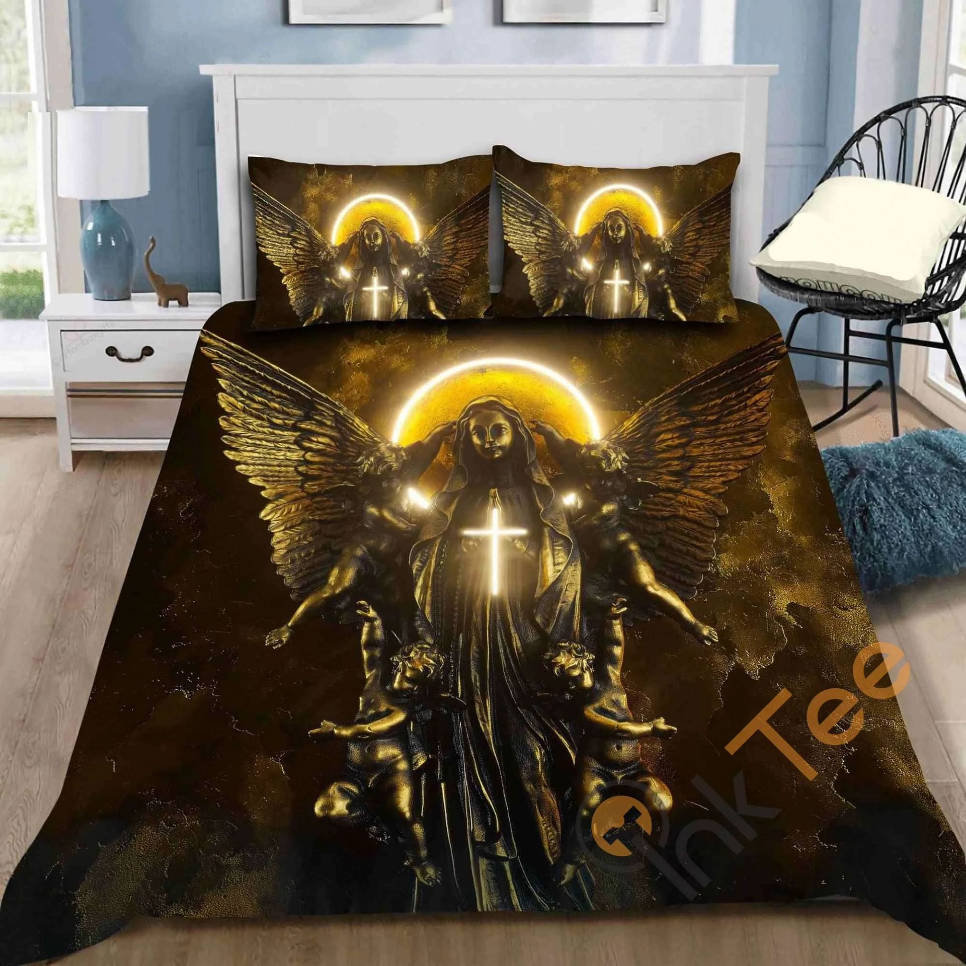 Custom 3D Christian Jesus Memento Mori Quilt Bedding Sets