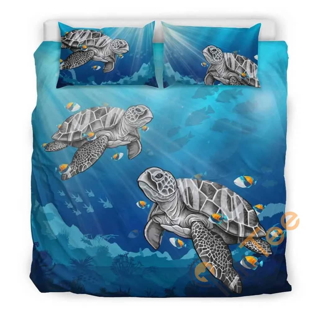 Custom 3d Hawaii Turtle In The Ocean Quilt Bedding Sets