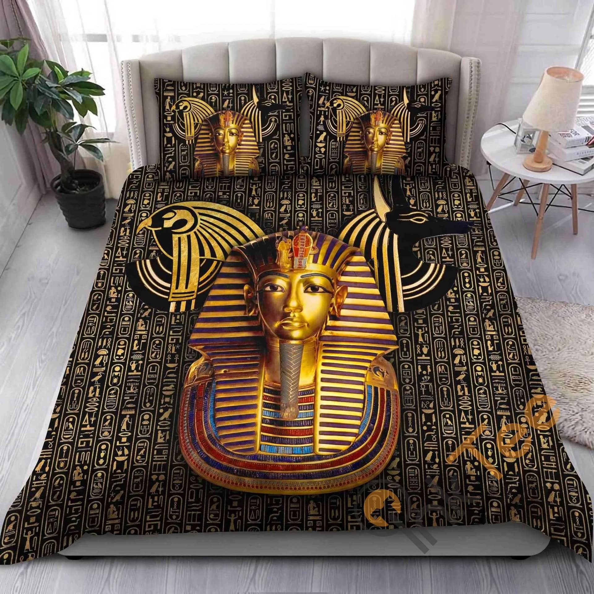Custom 3d Pharaoh Ancient Egypt Quilt Bedding Sets