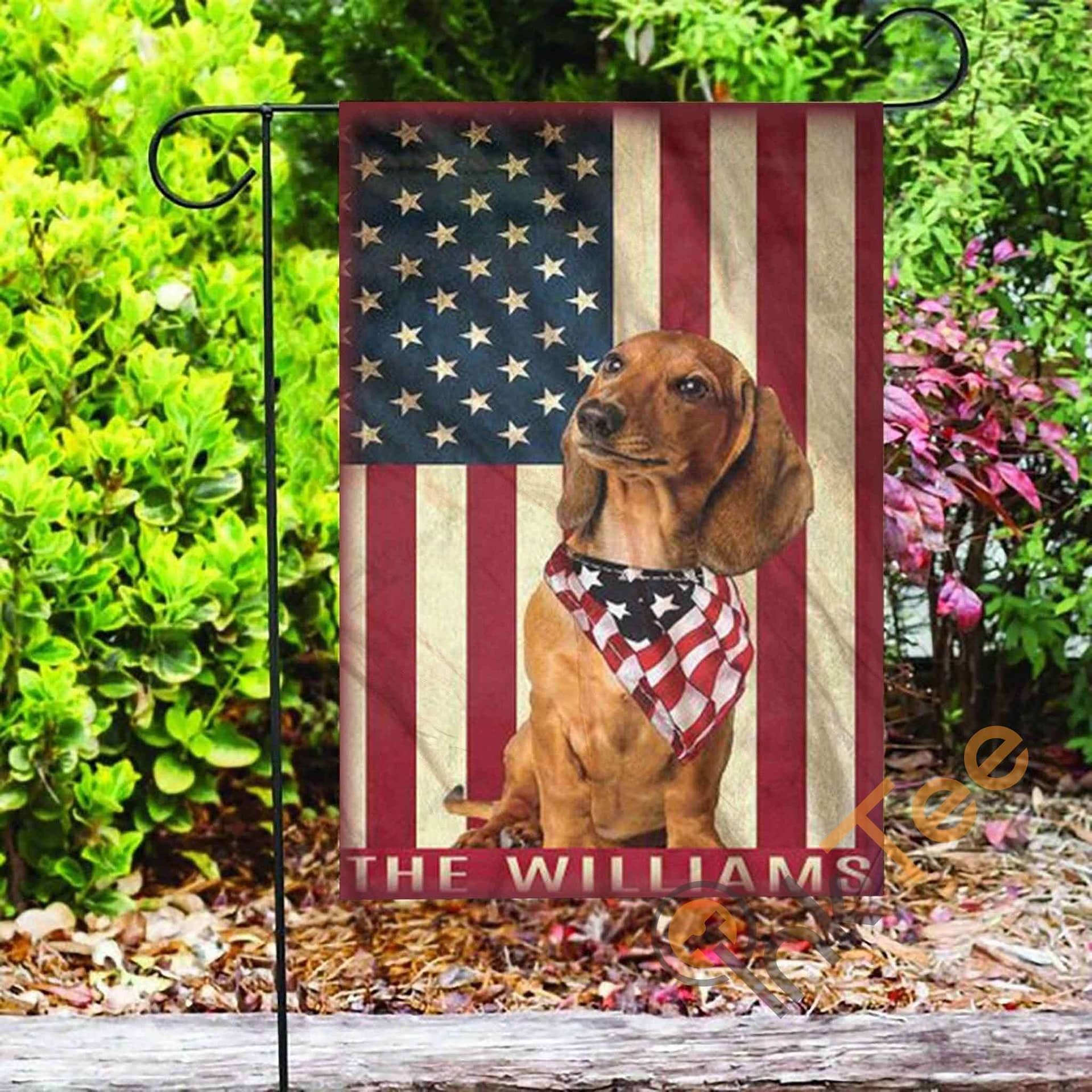 Inktee Store - Custom 4Th Of July Dachshund Personalized Name Garden Flag Image