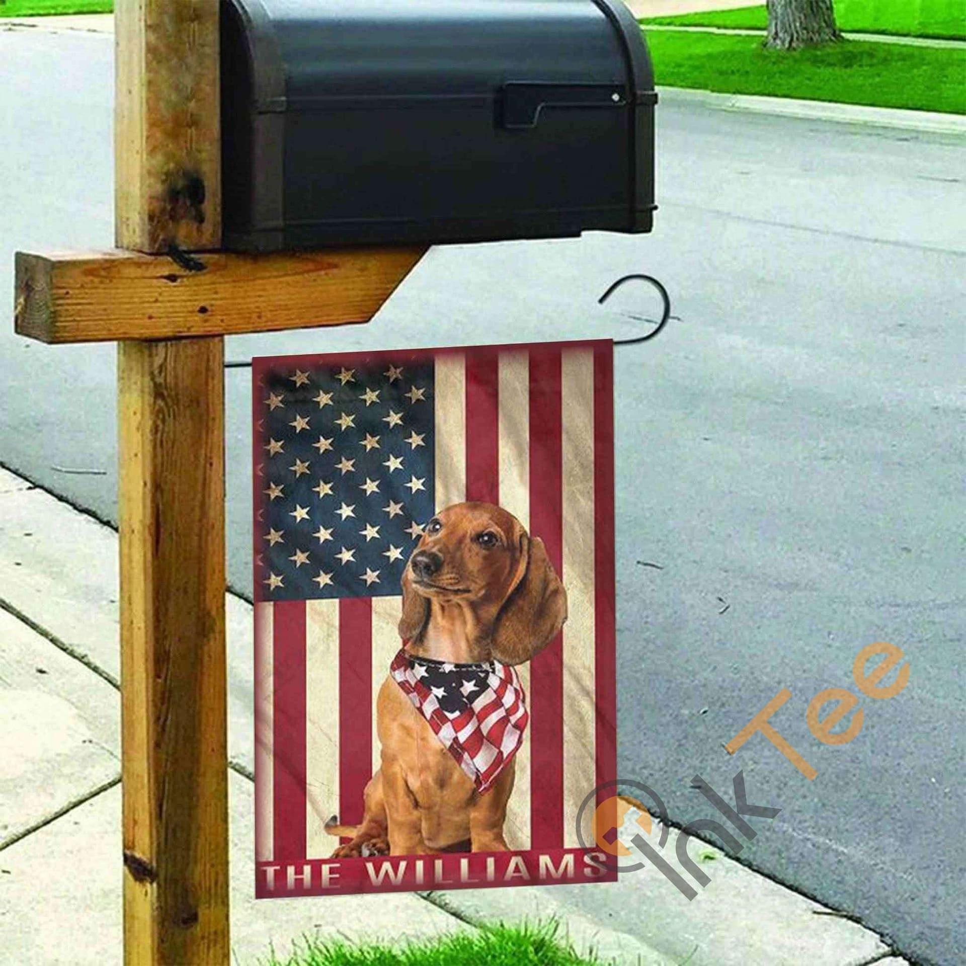 Inktee Store - Custom 4Th Of July Dachshund Personalized Name Garden Flag Image