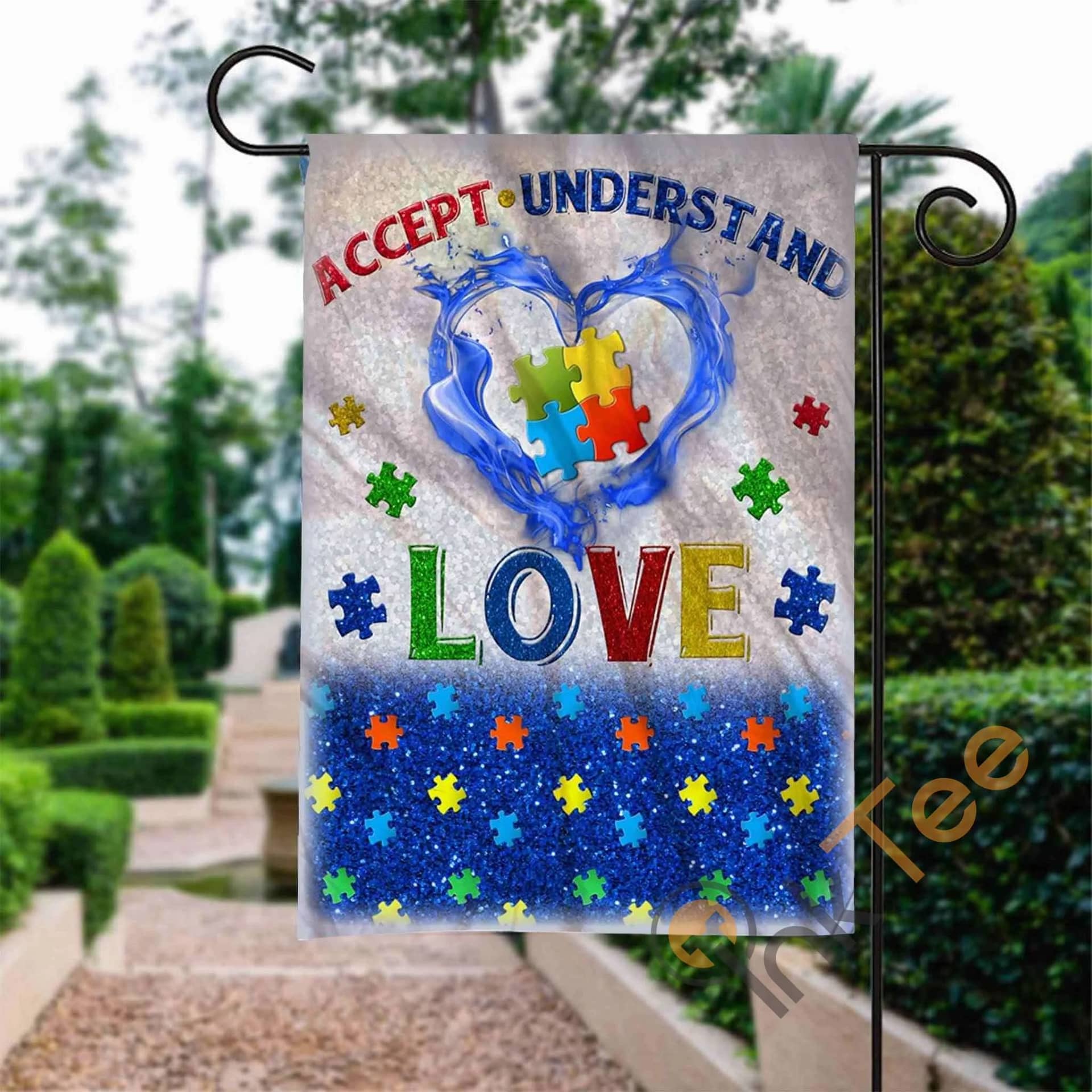 Custom Accept Understand Love Autism Garden Flag