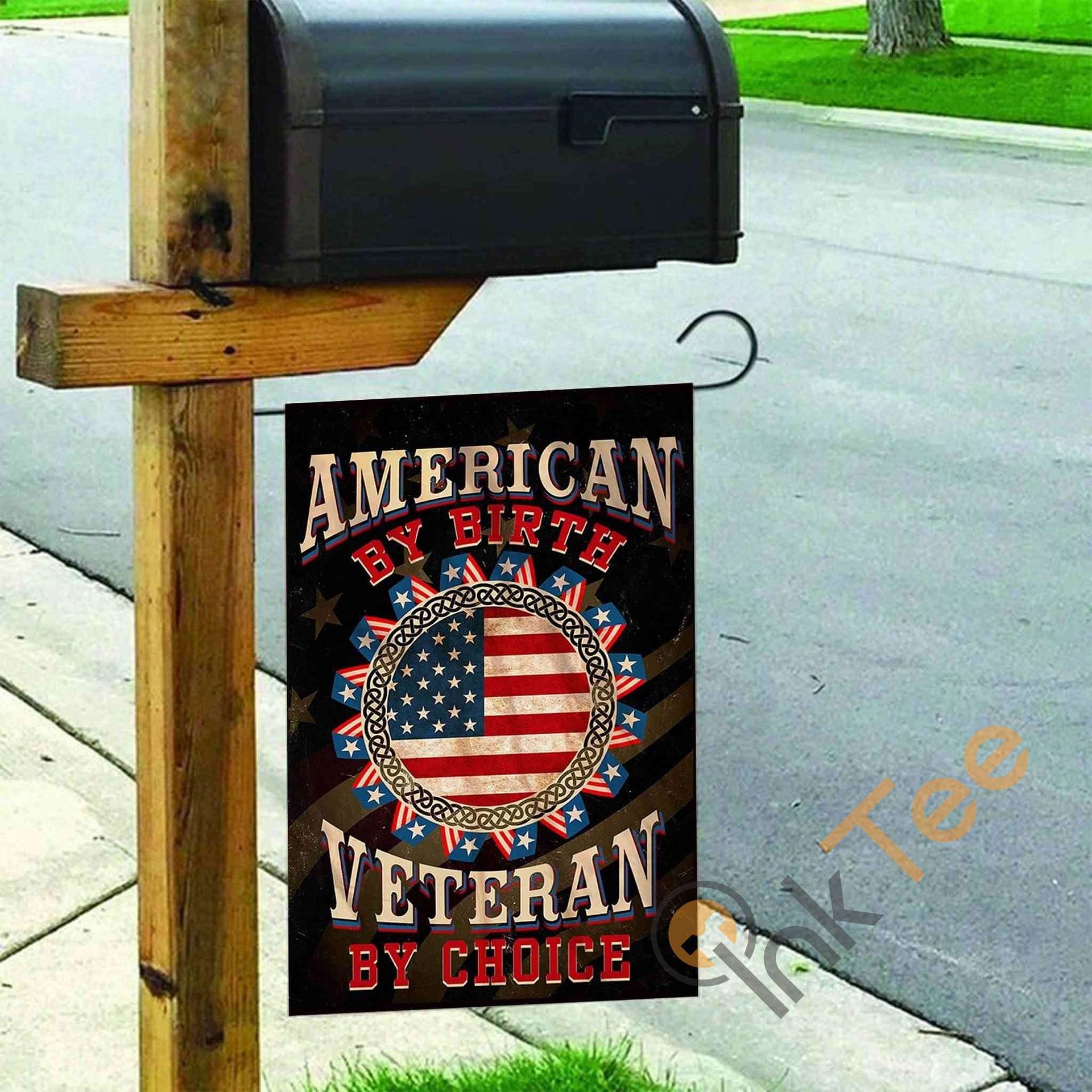 Inktee Store - Custom American By Birth Veteran By Choice Garden Flag Image