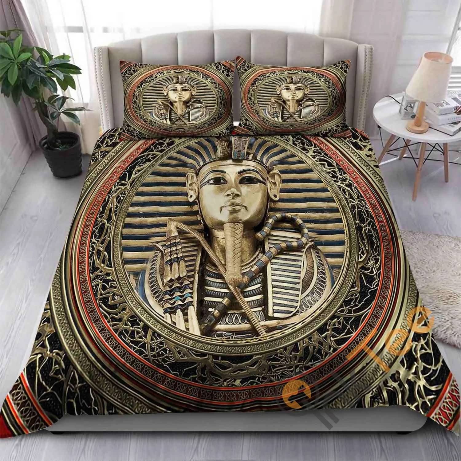 Custom Ancient Egypt Pharaoh Quilt Bedding Sets