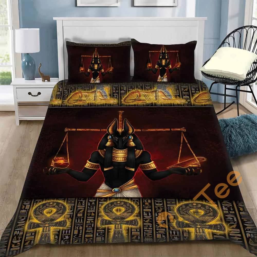 Custom Ancient Egyptian Gods Quilt Bedding Sets
