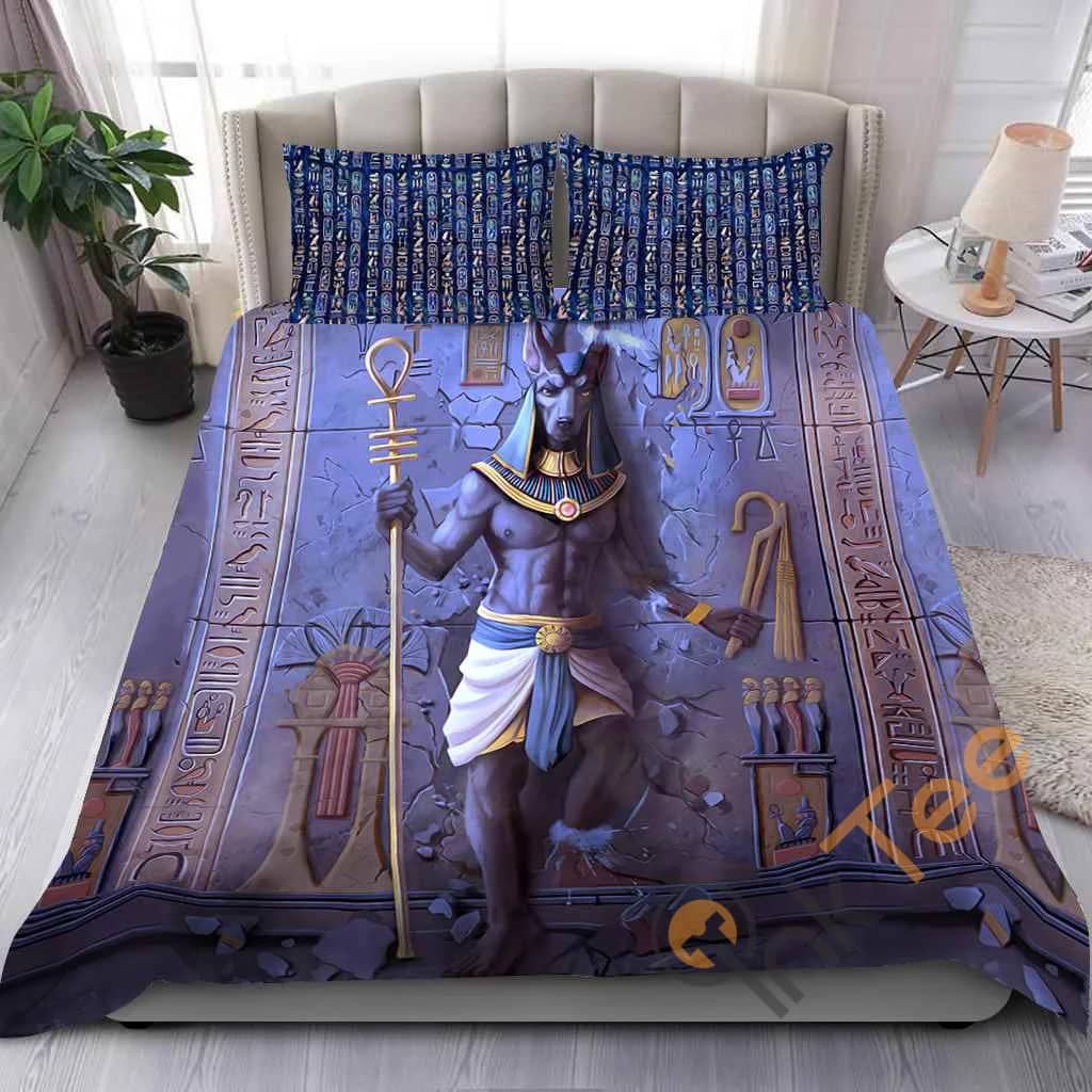 Custom Anubis Ancient Egypt Quilt Bedding Sets