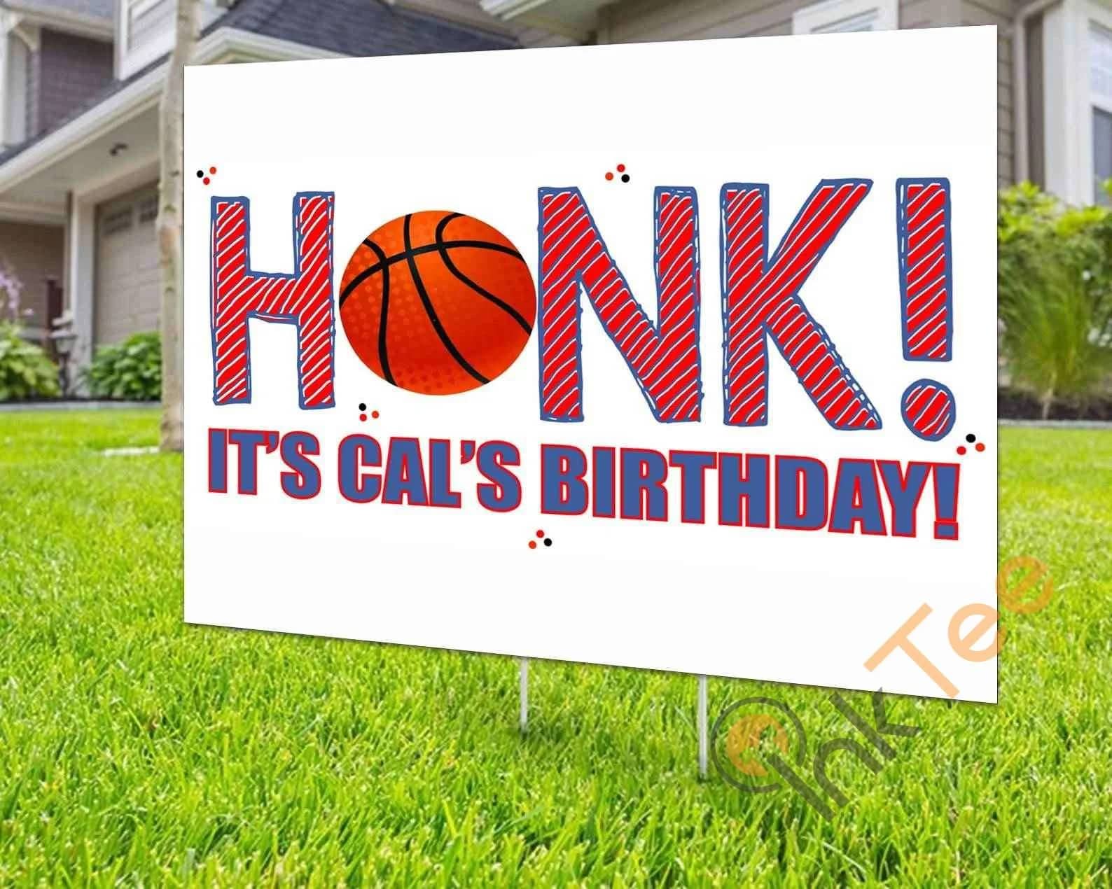 Custom Basketball Personalized Birthday Yard Sign