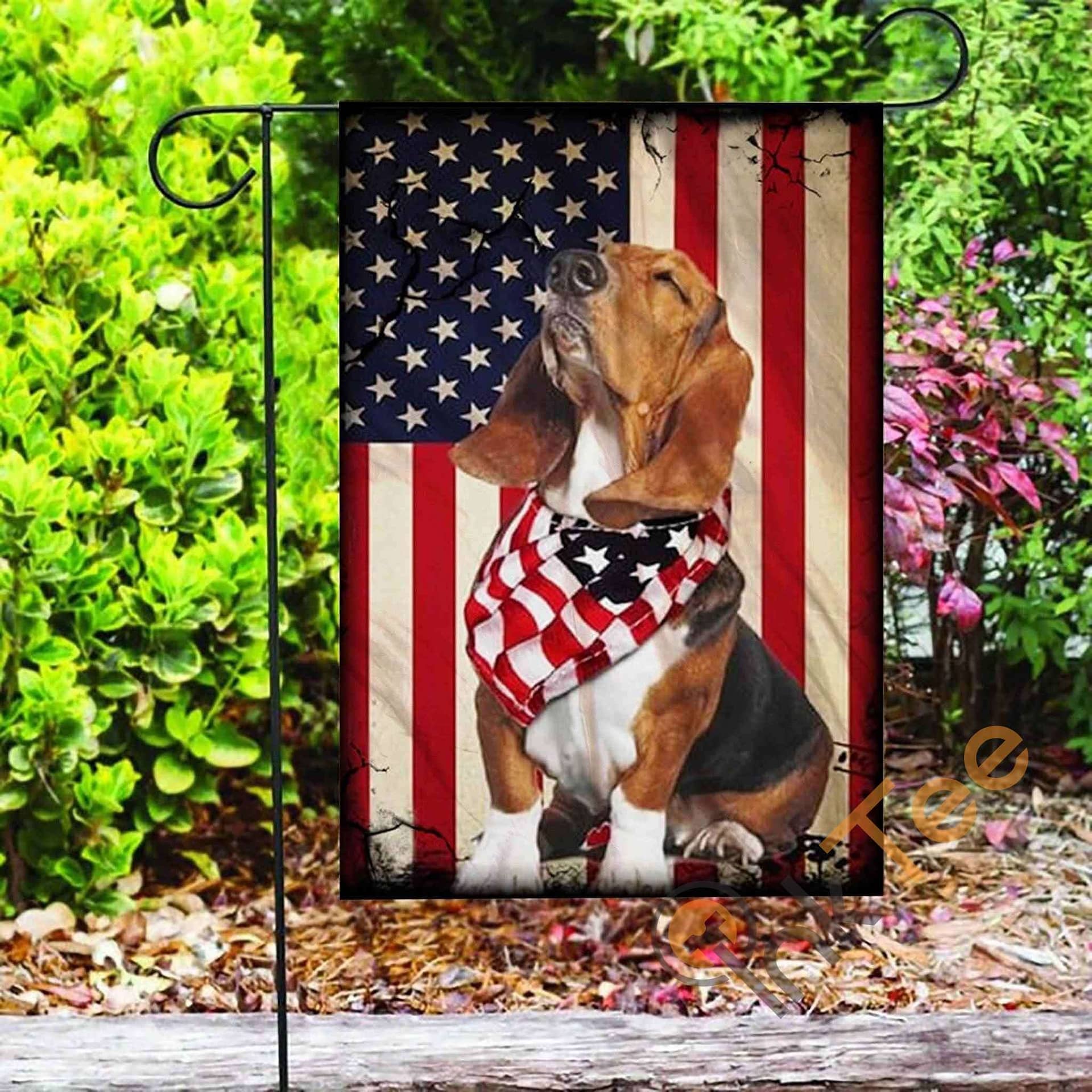 Inktee Store - Custom Beagle Happy 4Th Of July American Us Garden Flag Image