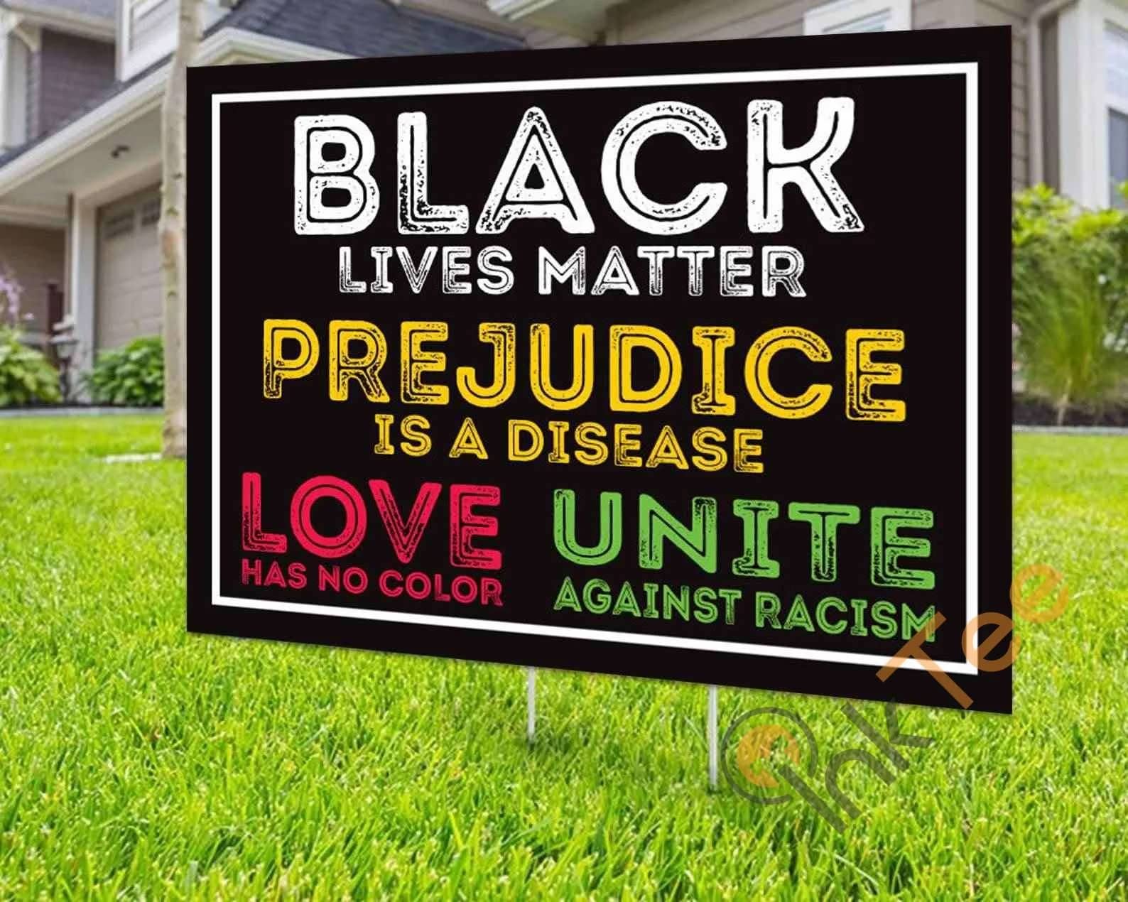 Custom Black Lives Matter Love Is Love Yard Sign