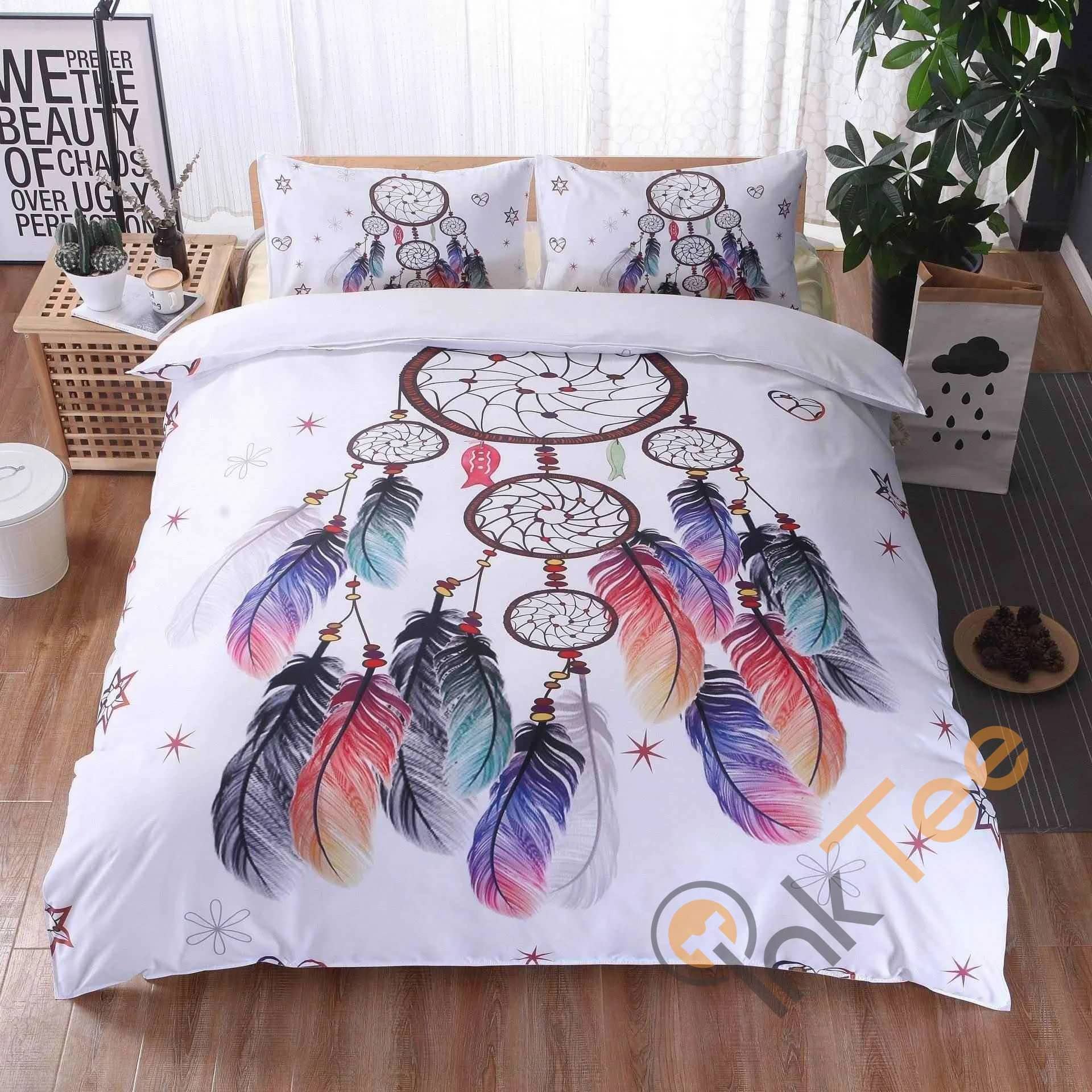 Custom Bohemian Feather Quilt Bedding Sets