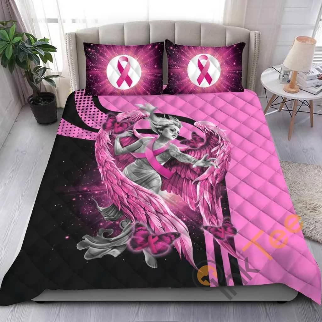 Custom Breast Cancer Angel Survivor Quilt Bedding Sets