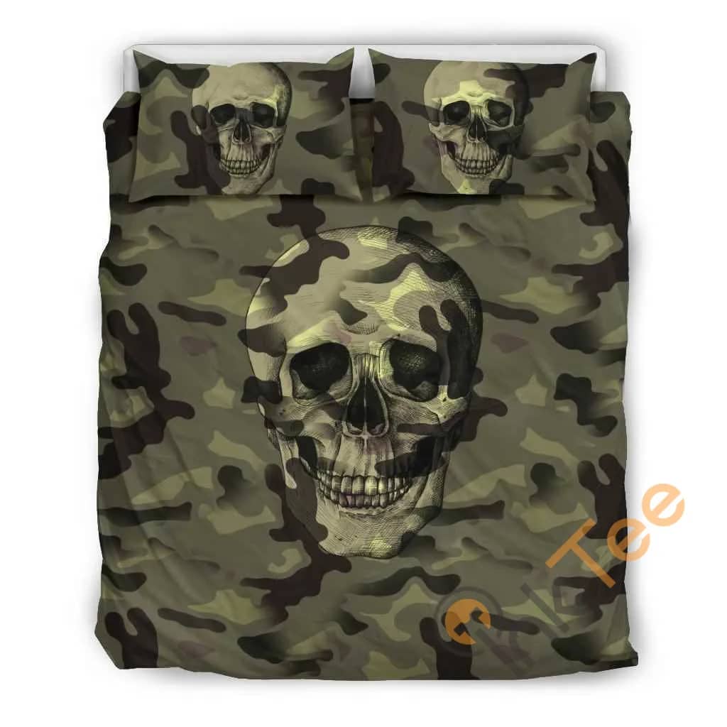 Custom Camo Skull Quilt Bedding Sets