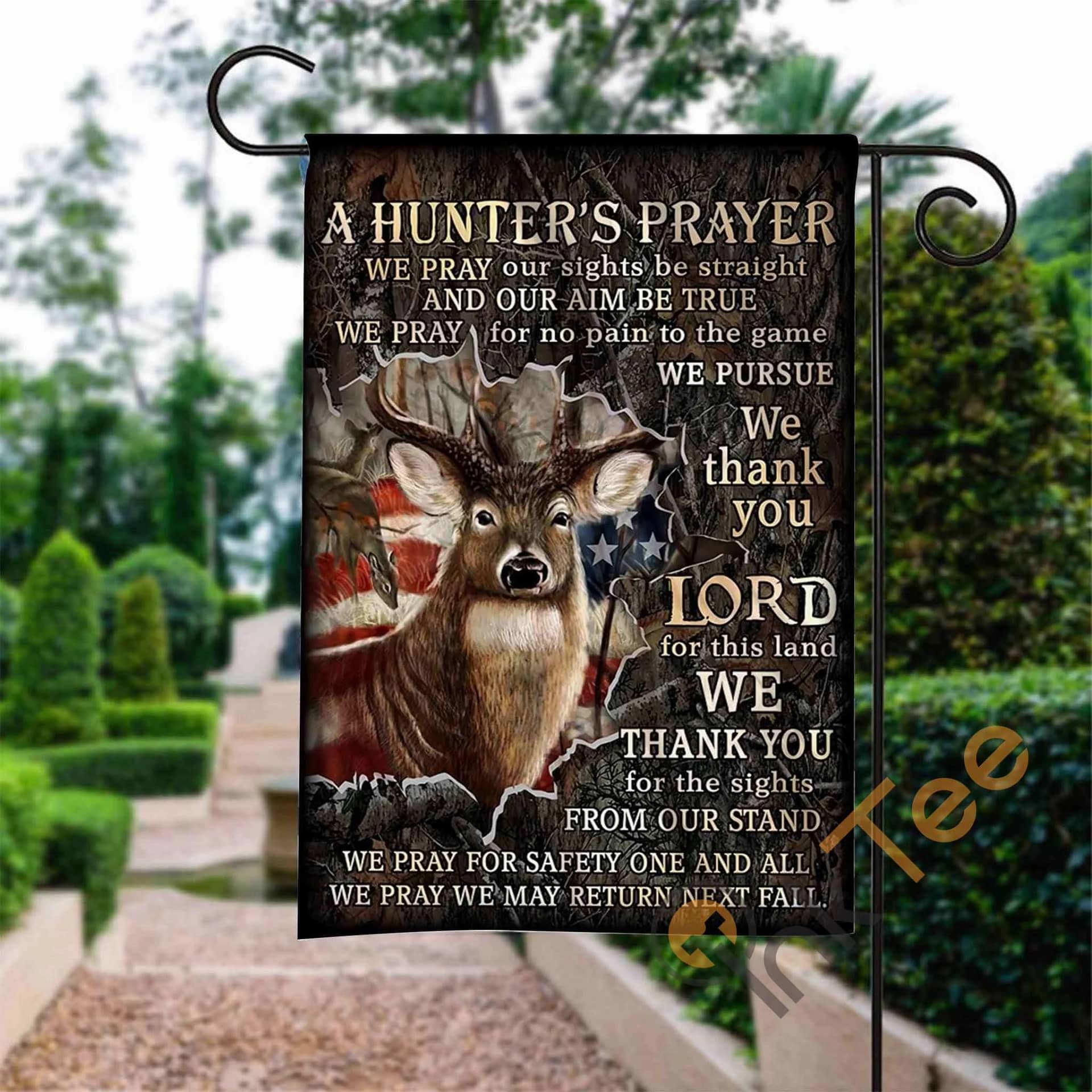 Custom Deer Hunting A Hunter�s Prayer American Us Garden Flag
