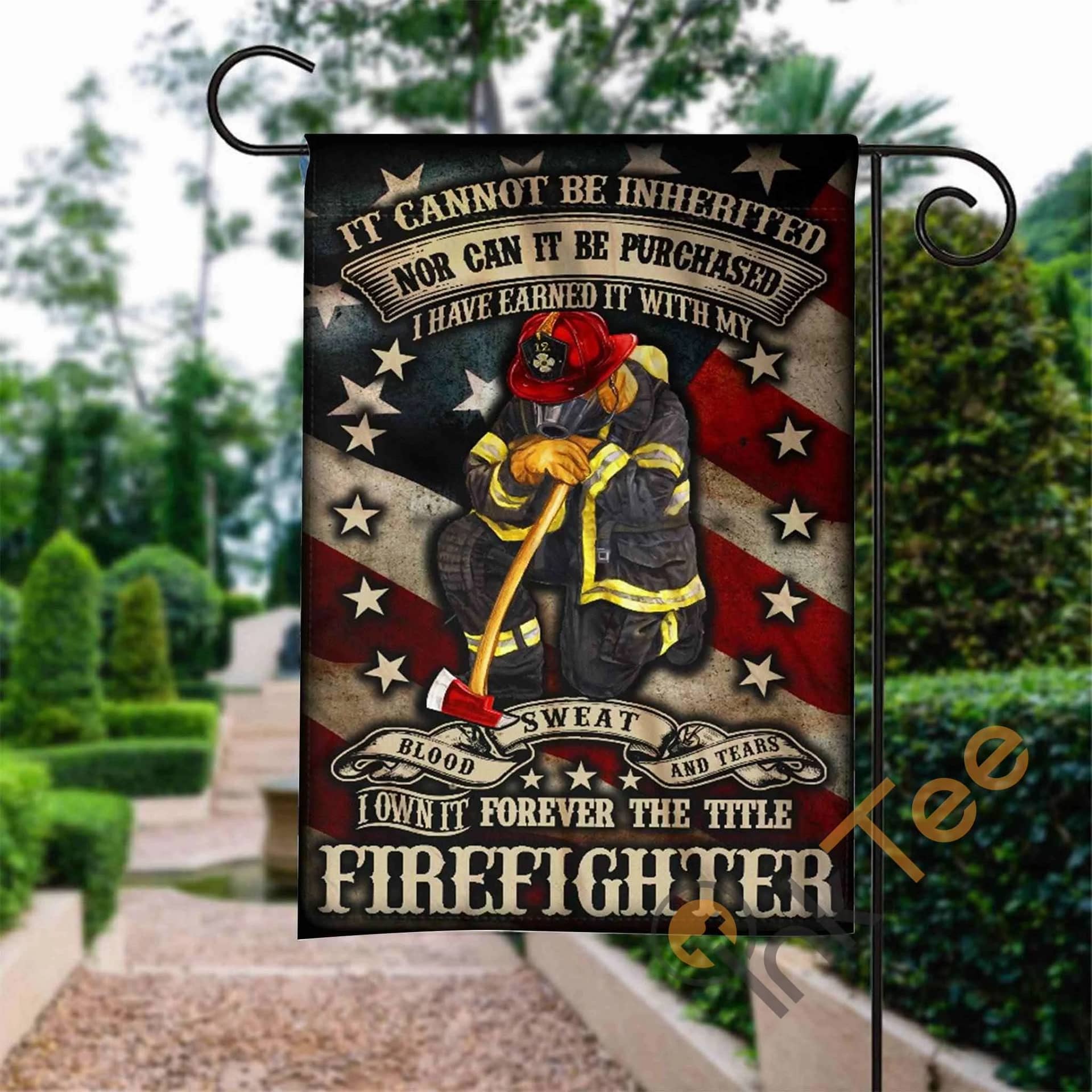 Custom Firefighter Garden Flag