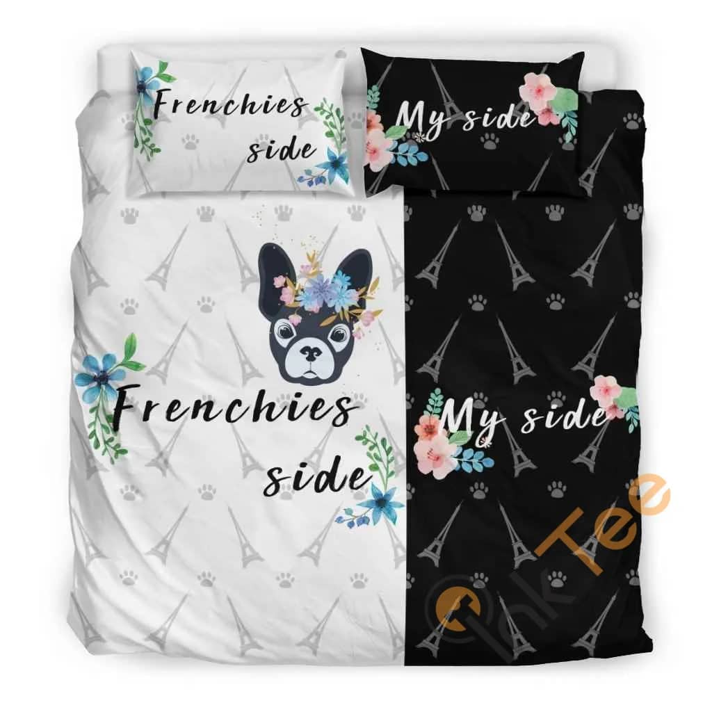 Custom Frenchies Side Quilt Bedding Sets