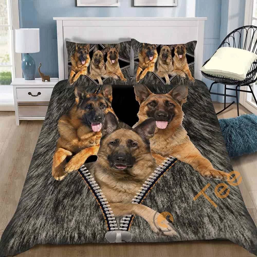 Custom German Shepherd Zip Quilt Bedding Sets