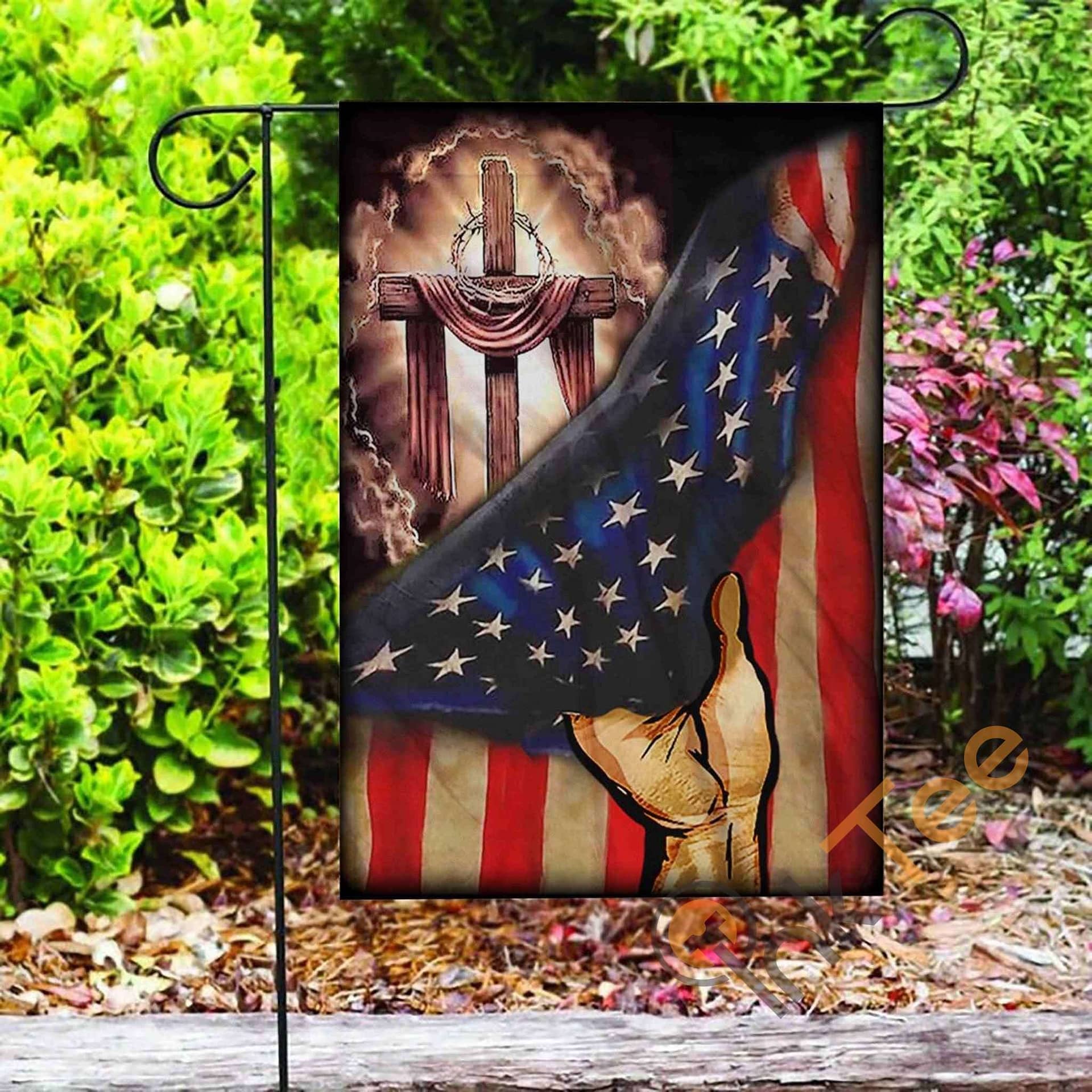 Inktee Store - Custom God Bless America Garden Flag Image