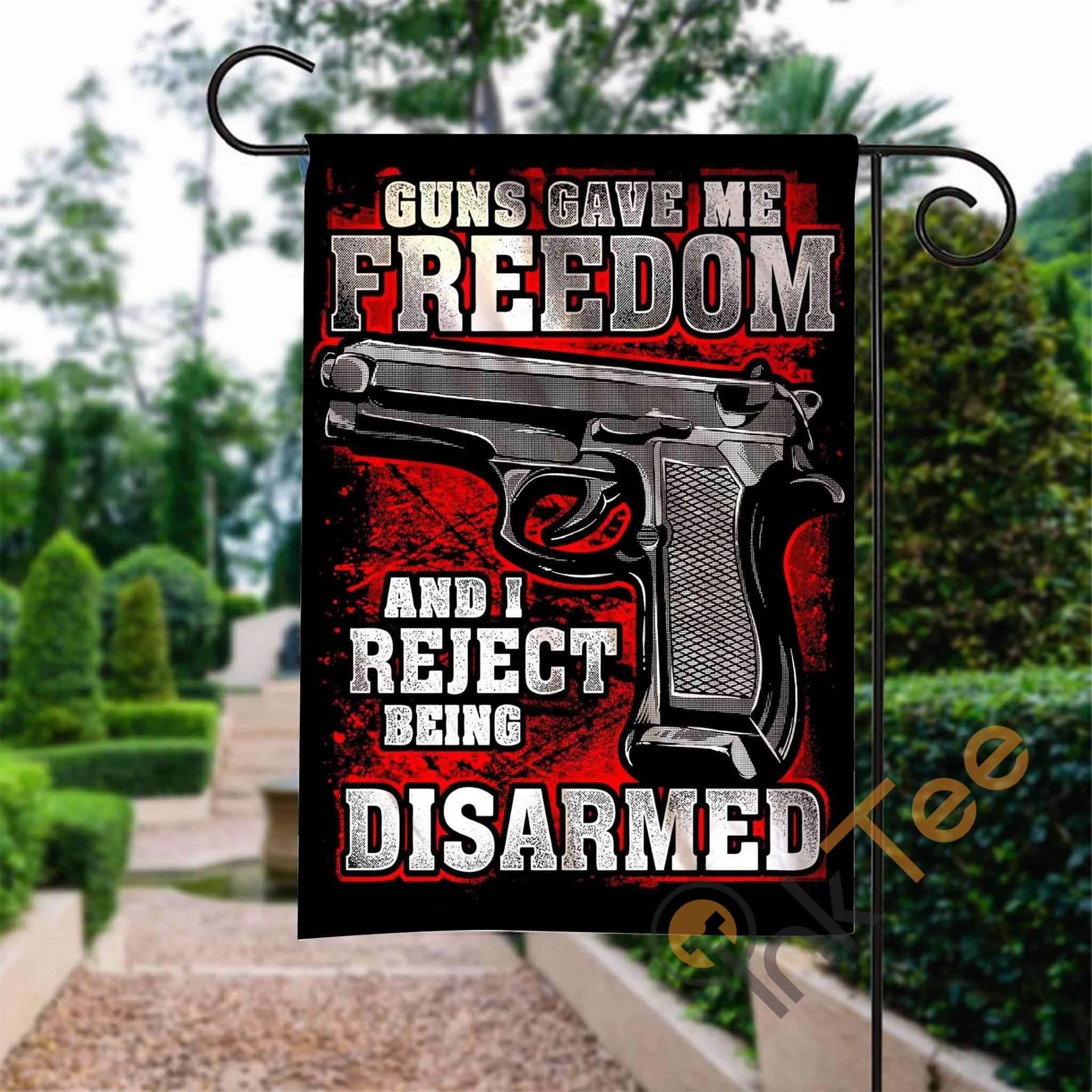 Custom Gun Control Freedom Disarmed Garden Flag