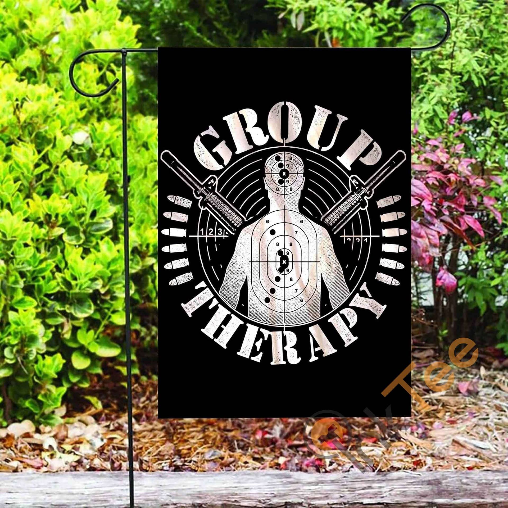Inktee Store - Custom Gun Control Group Therapy Garden Flag Image