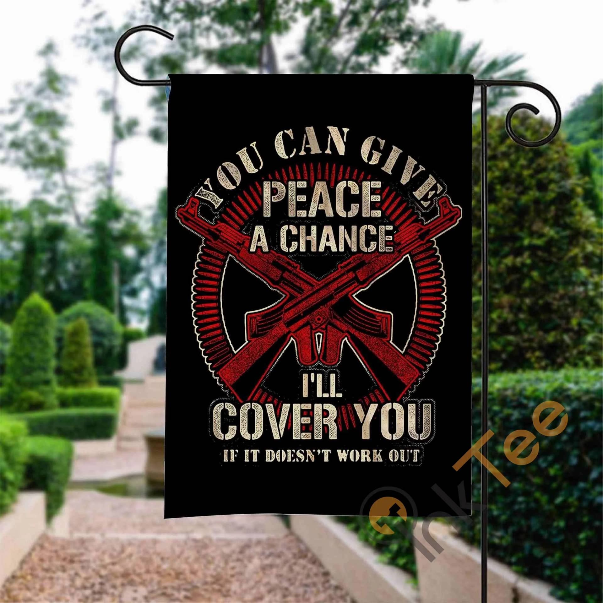 Custom Gun Control I'll Cover You Garden Flag