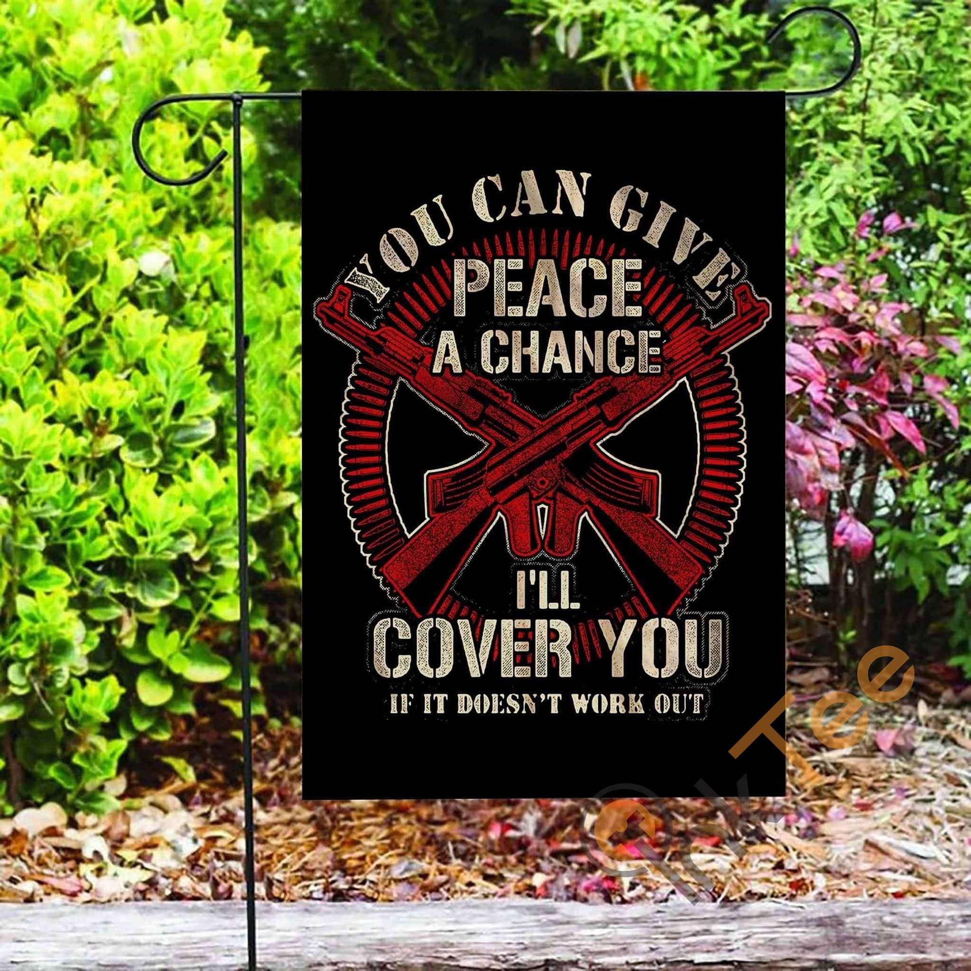 Inktee Store - Custom Gun Control I'Ll Cover You Garden Flag Image