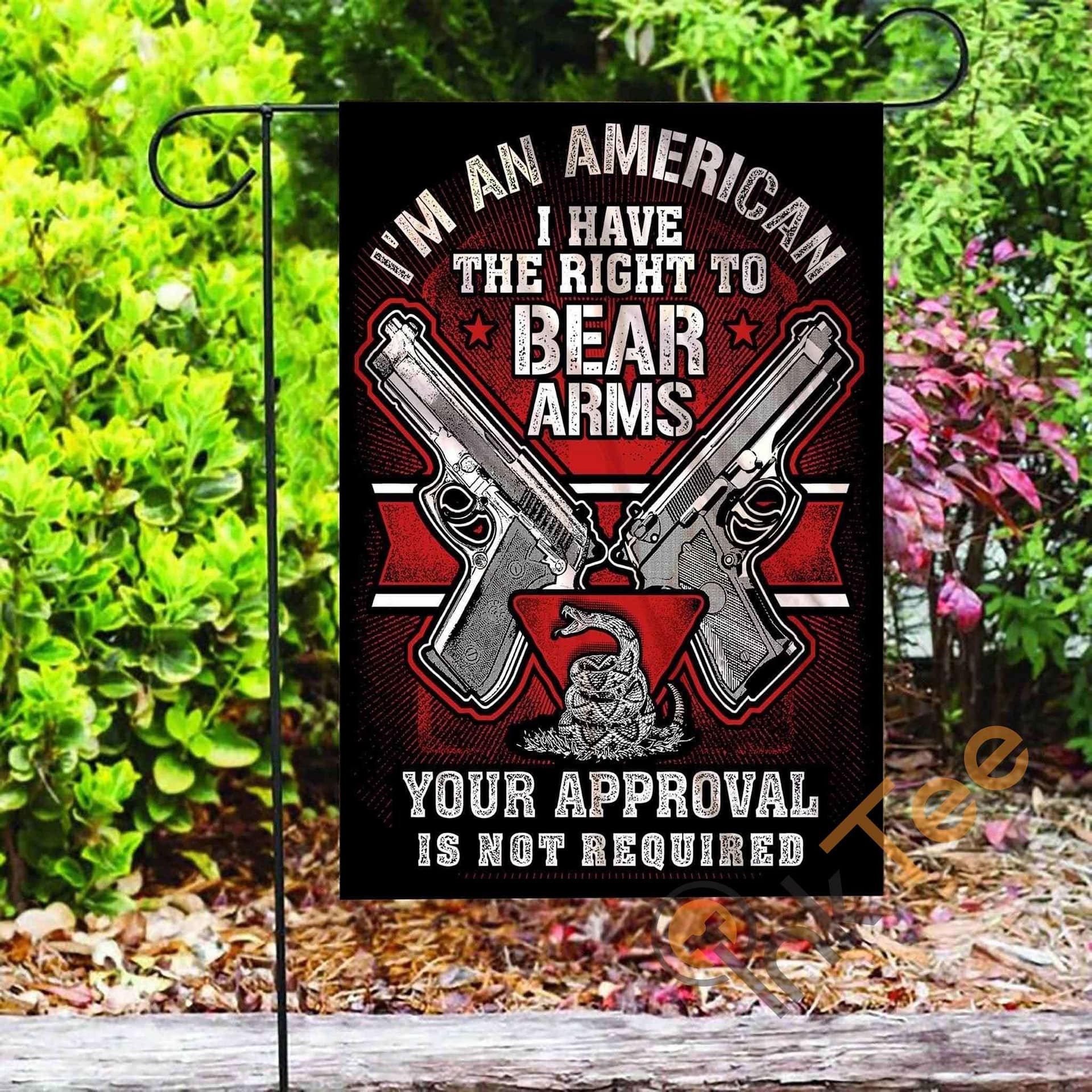 Inktee Store - Custom Gun Control Right To Bear Arms Garden Flag Image
