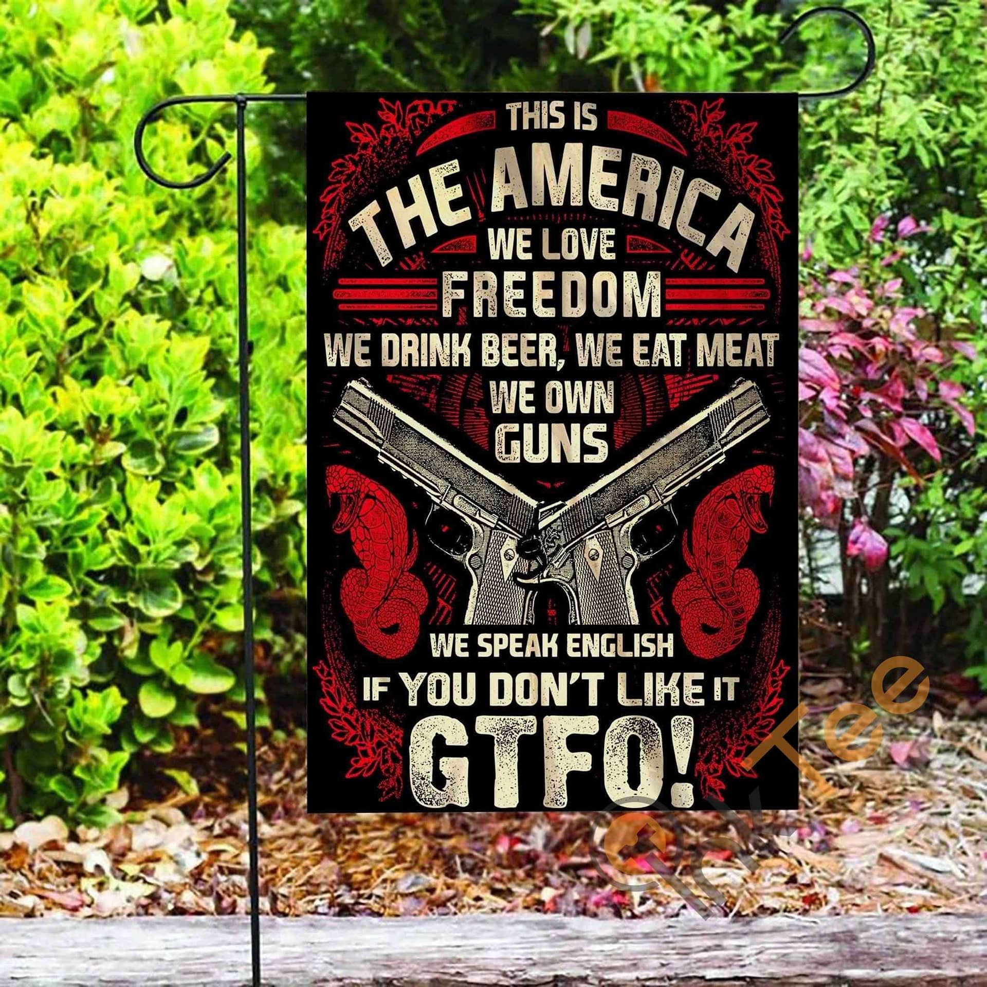 Inktee Store - Custom Gun Control This Is The America Garden Flag Image