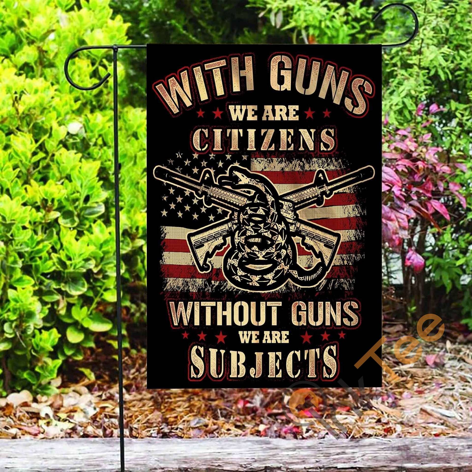 Inktee Store - Custom Gun Control With Guns Citizen Garden Flag Image