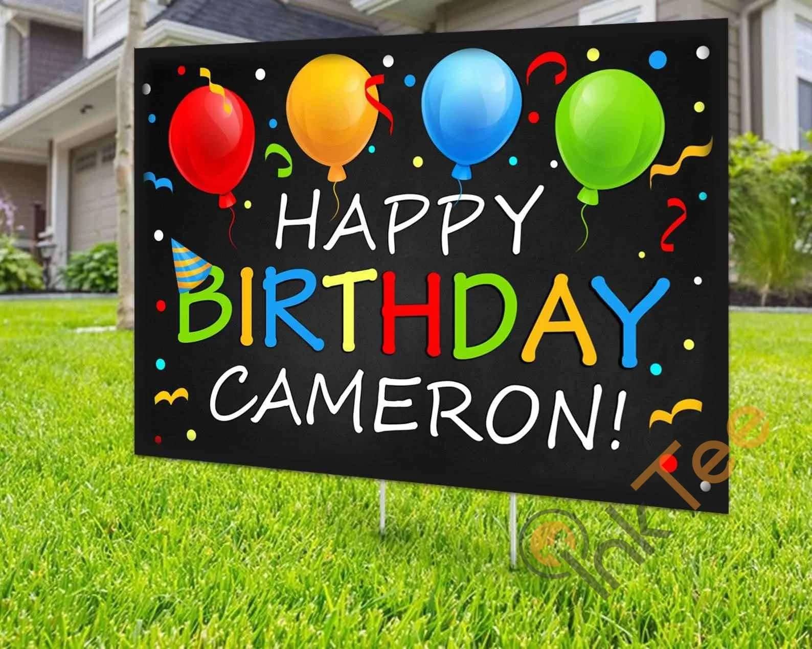 Custom Happy Birthday Personalized Name Yard Sign