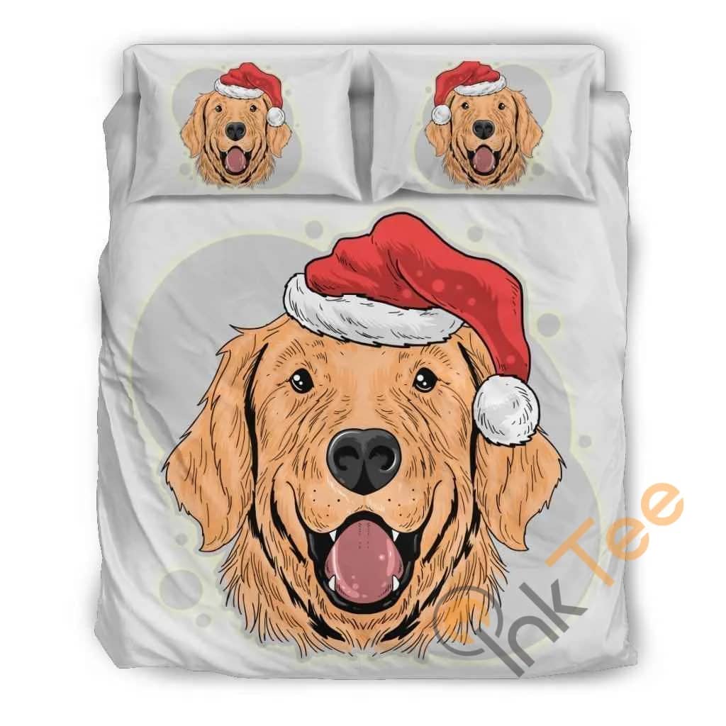 Custom Have A Golden Christmas For Golden Retriever Lovers Quilt Bedding Sets