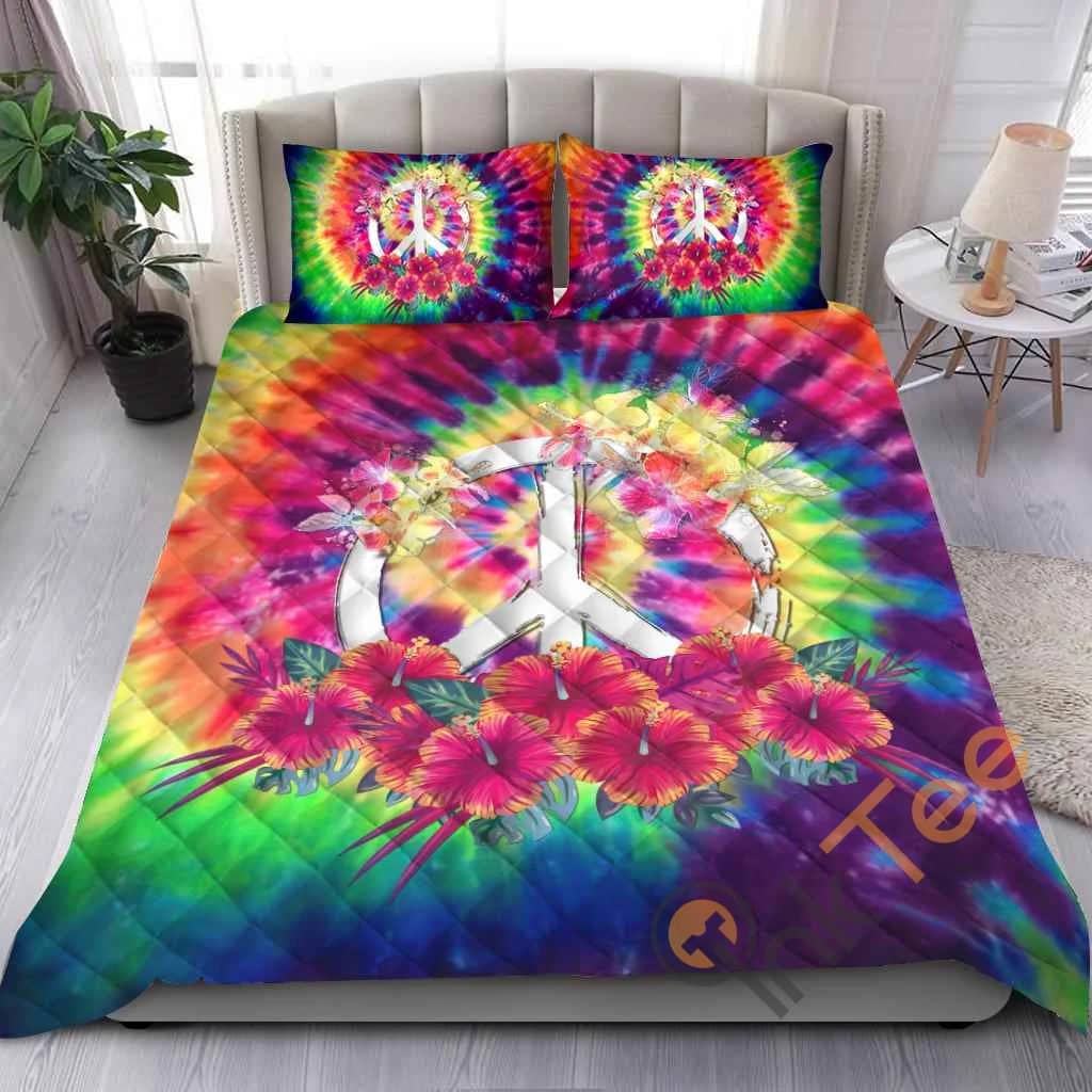 Custom Hippie Tie Dye Style Quilt Bedding Sets