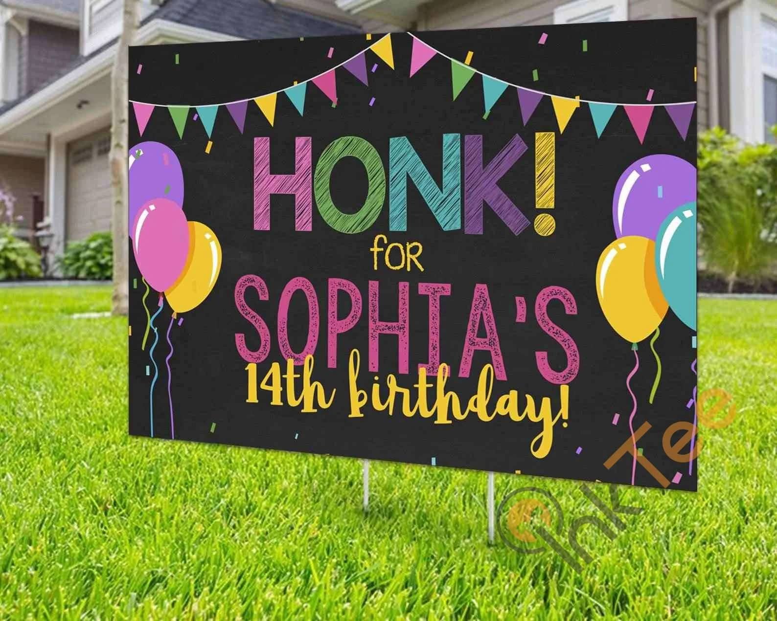 Custom Honk Happy Birthday Personalized Yard Sign