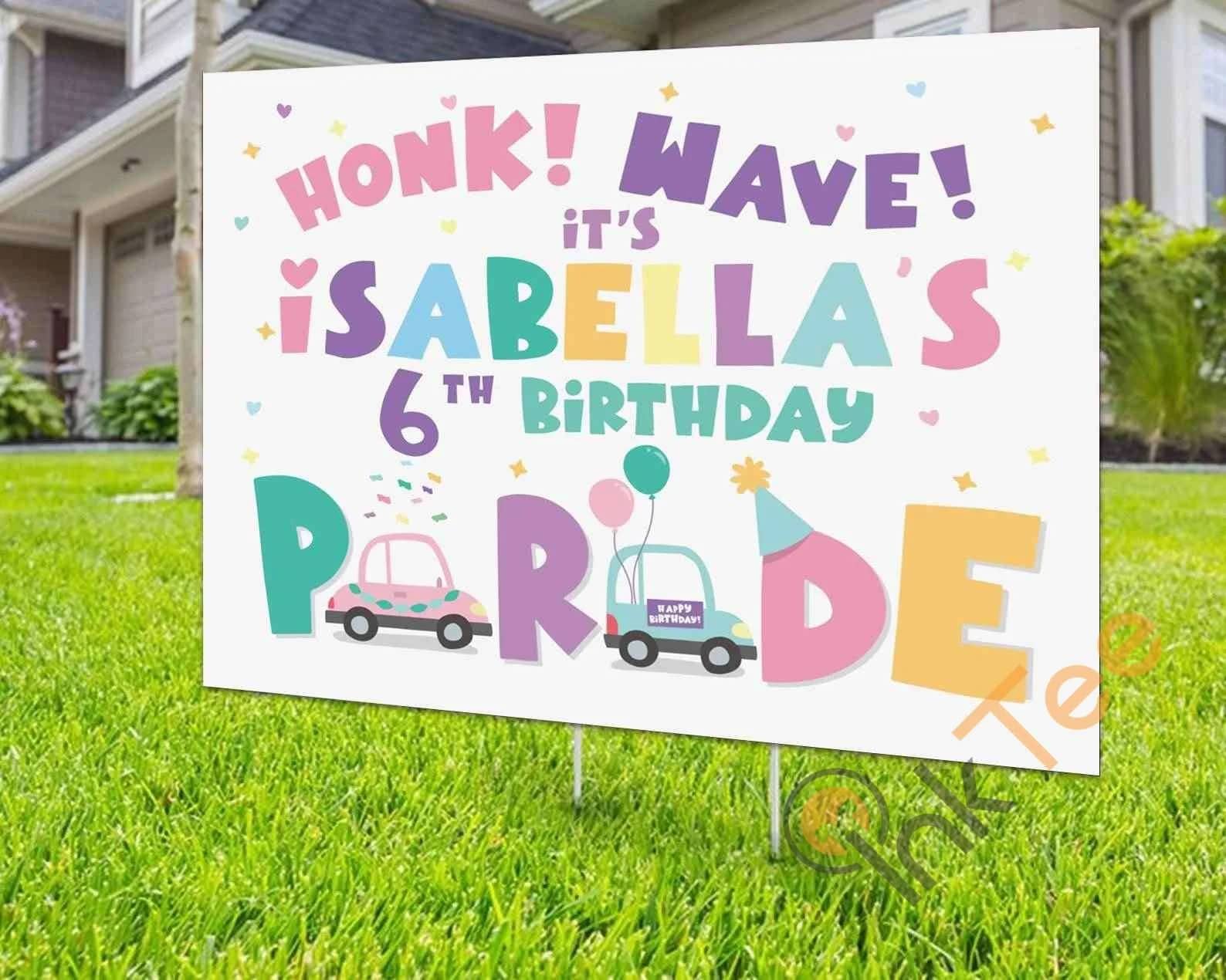 Custom Honk Wave Birthday Personalized Cheaps Yard Sign
