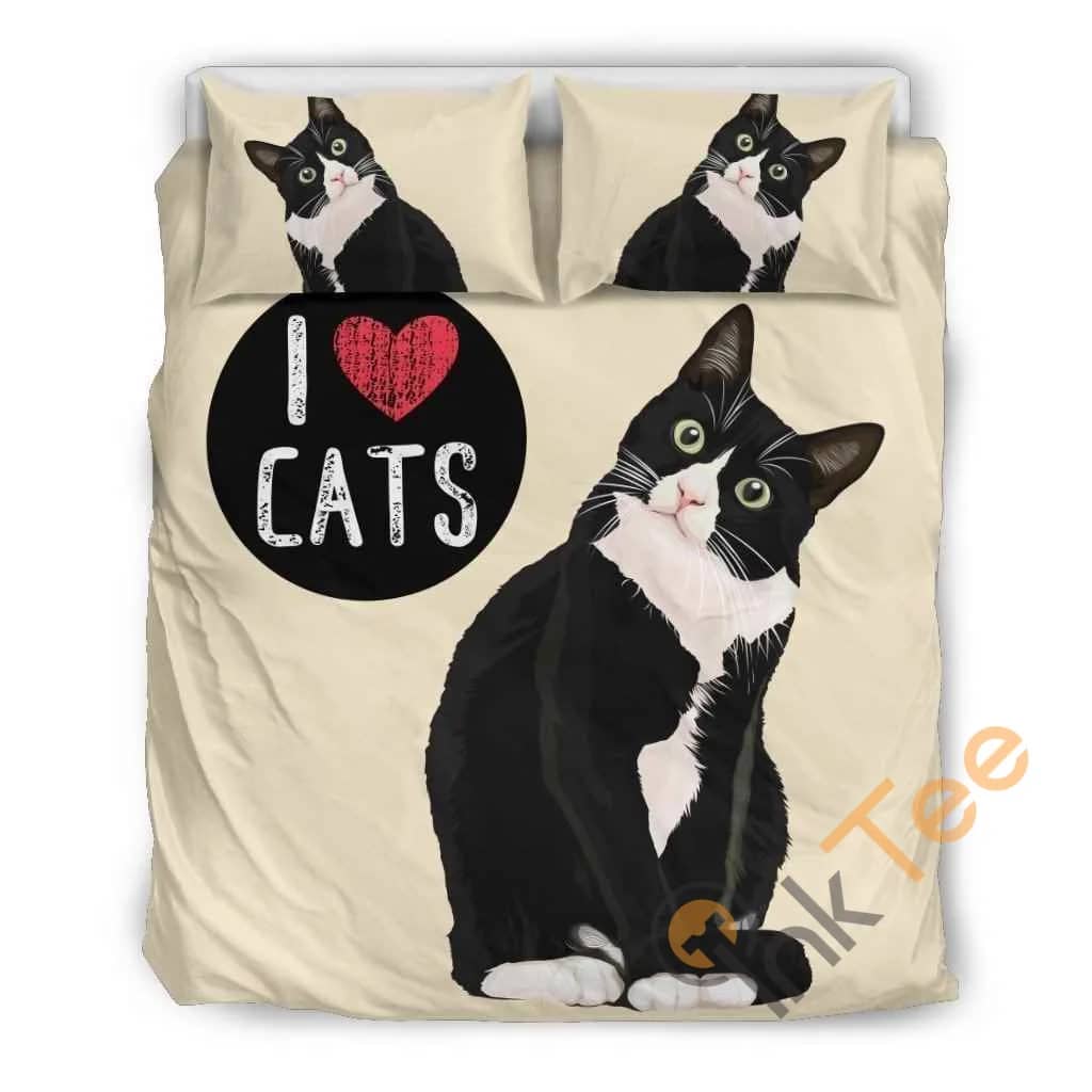 Custom I Love Cats Quilt Bedding Sets