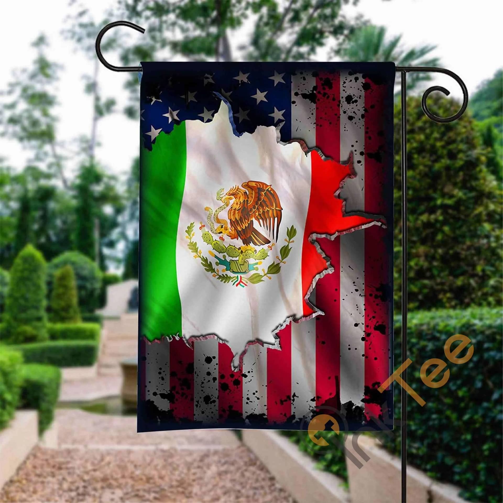 Custom I May Live In The Usa But My Story Began In Mexico Garden Flag