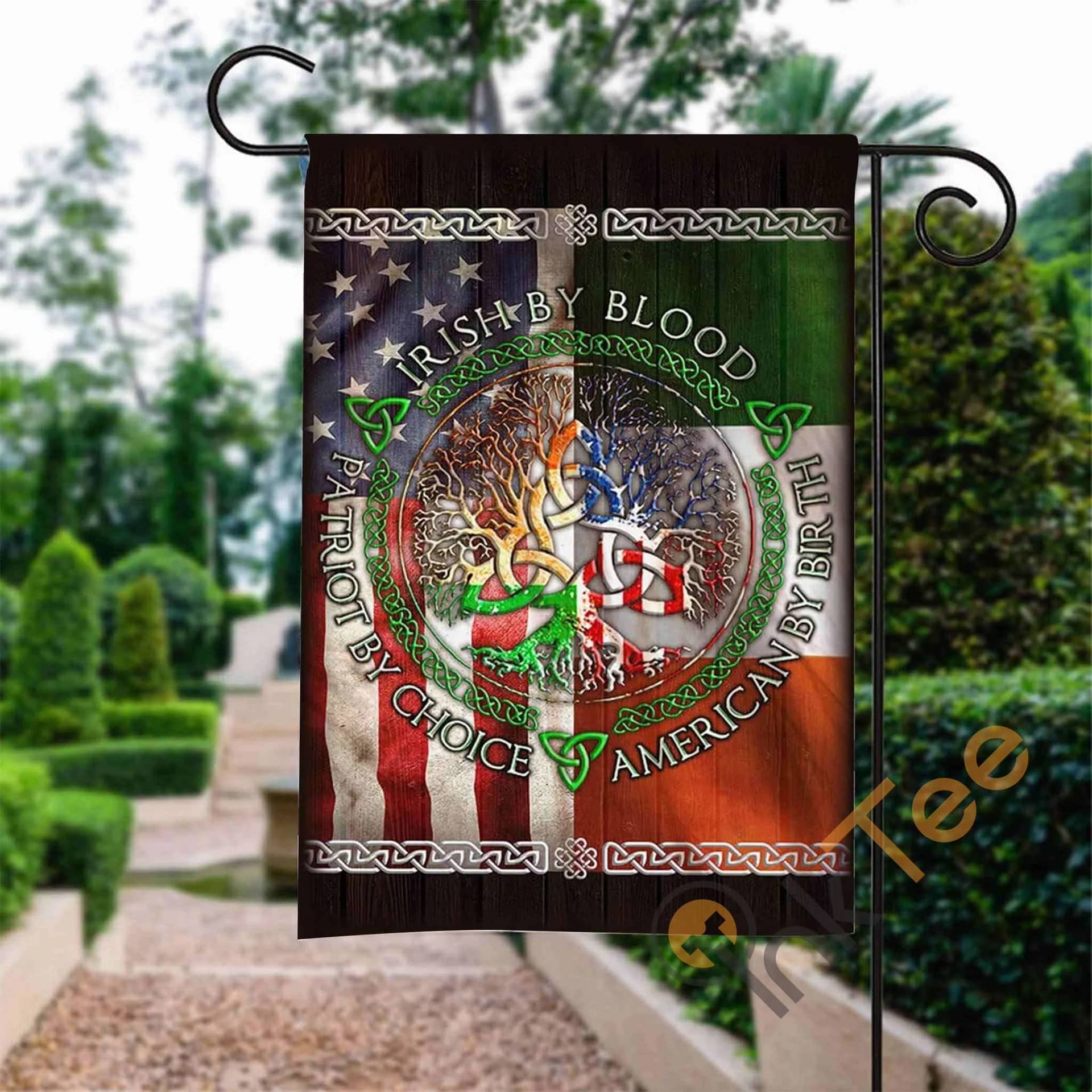 Custom Irish American Garden Flag