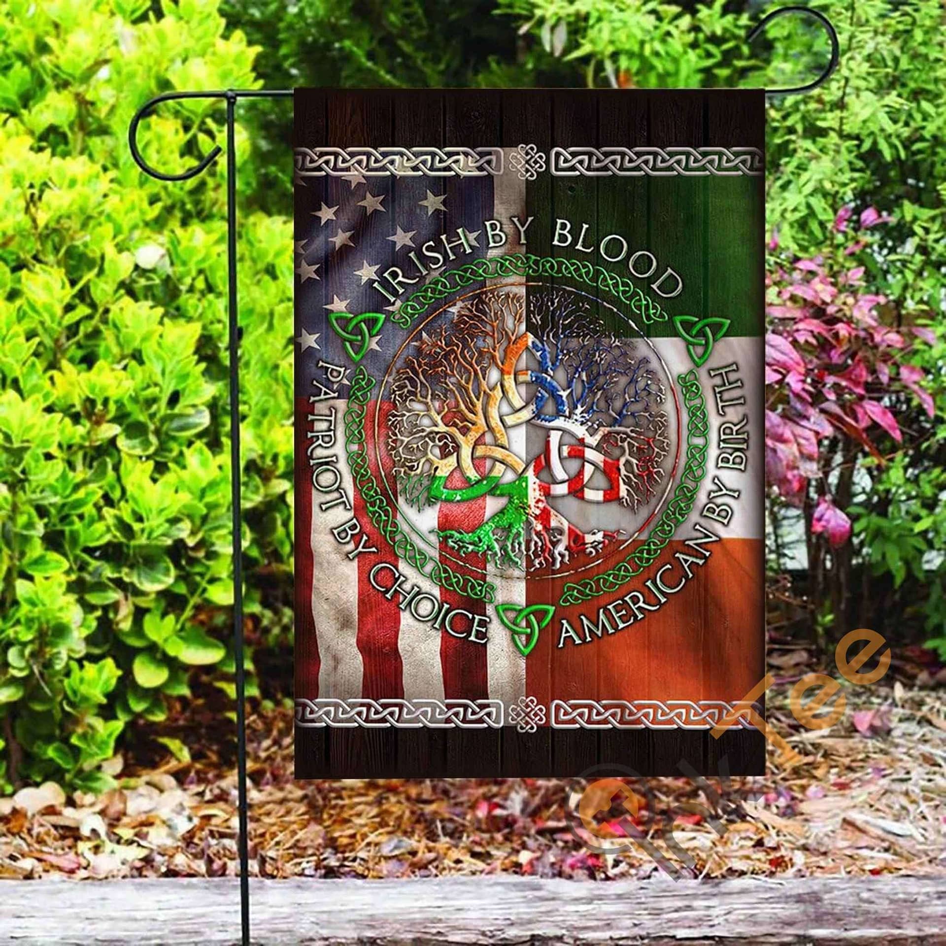 Inktee Store - Custom Irish American Garden Flag Image