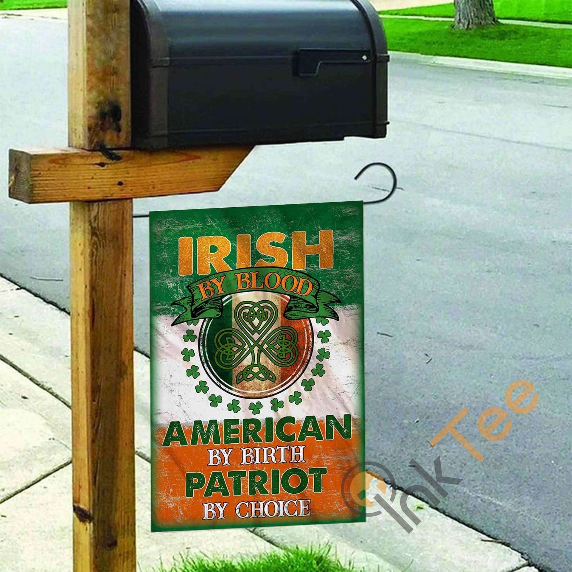 Inktee Store - Custom Irish By Blood American By Birth Patriot By Choice Garden Flag Image