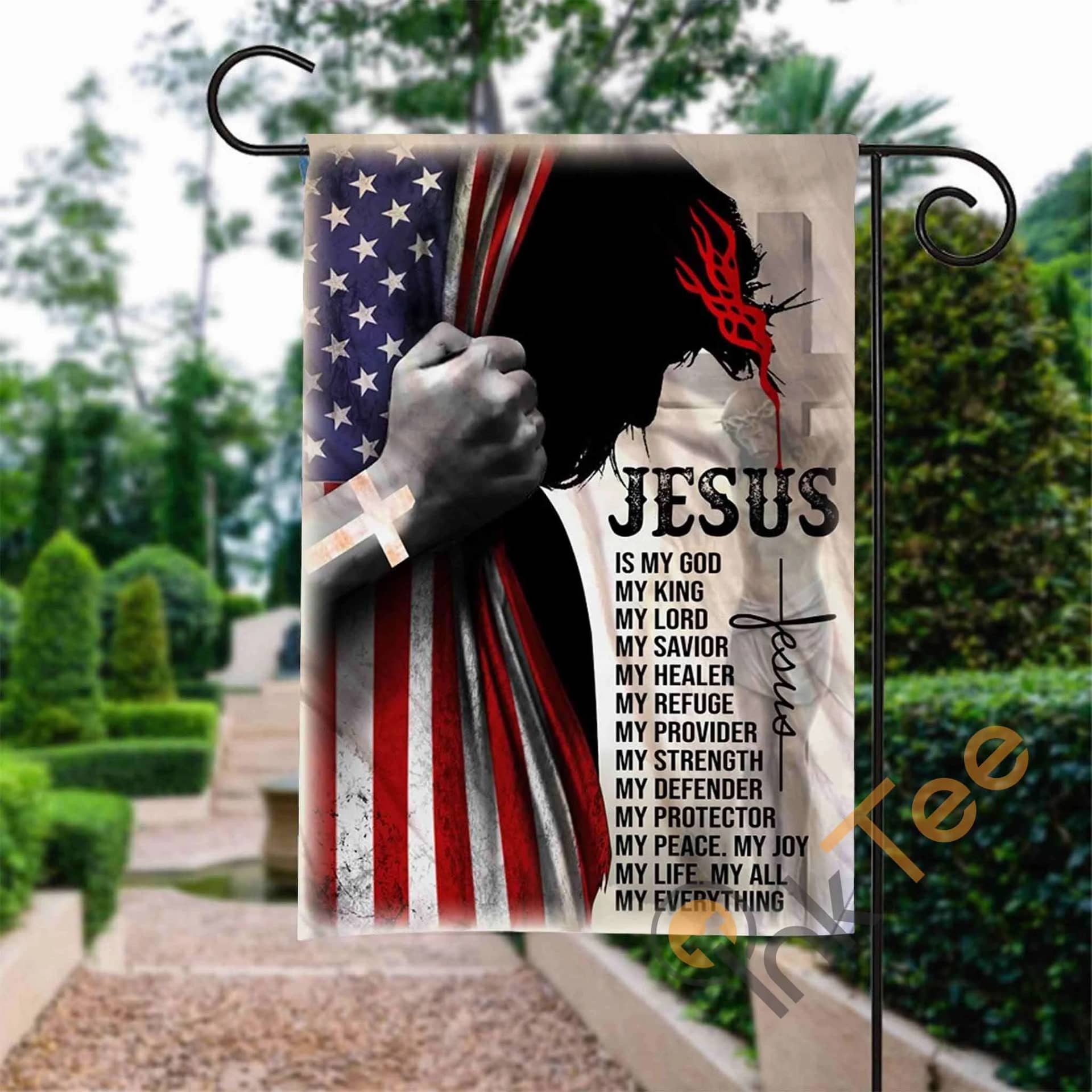 Custom Jesus Is My Everything Christian Garden Flag
